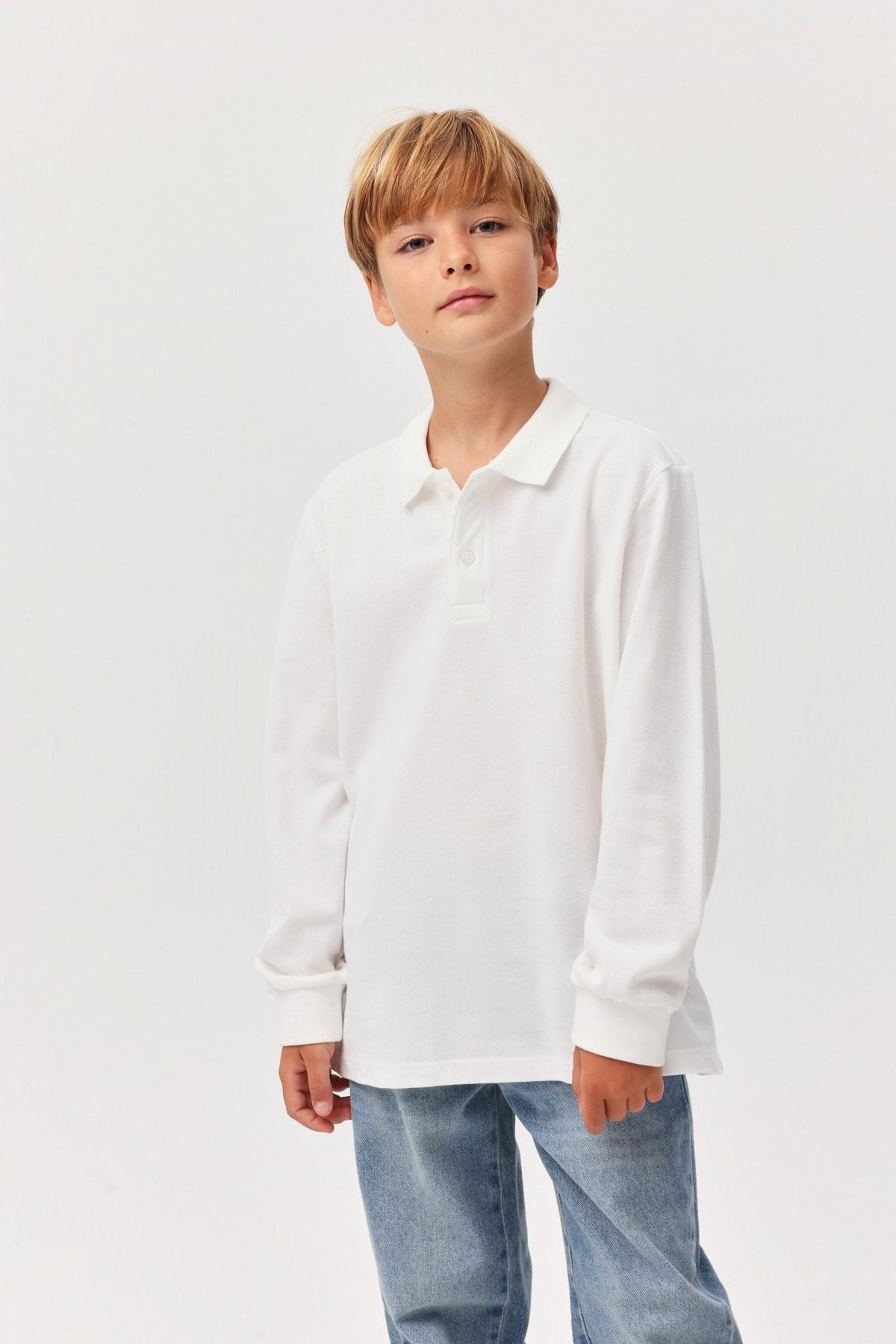 Boy's Polo Neck Long Sleeve T-shirt