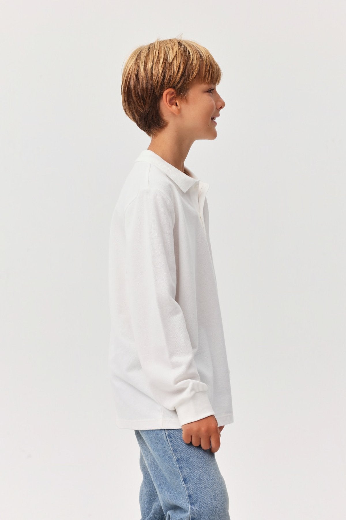 Boy's Polo Neck Long Sleeve T-shirt