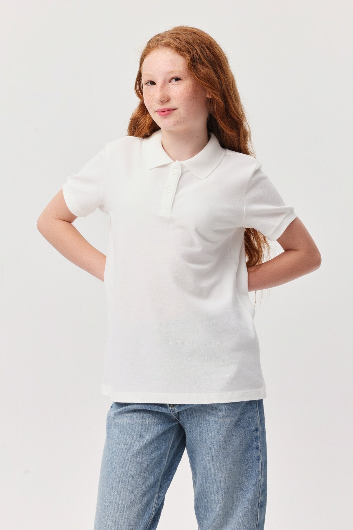 Kız Çocuk Polo Yaka T-shirt