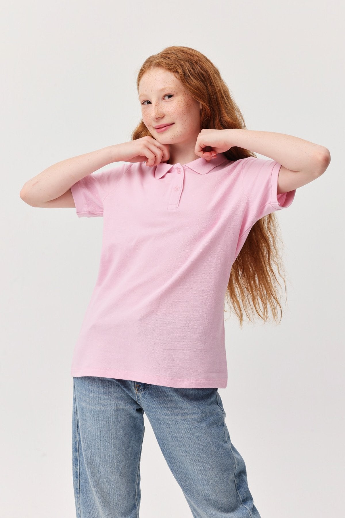 Kız Çocuk Polo Yaka T-shirt