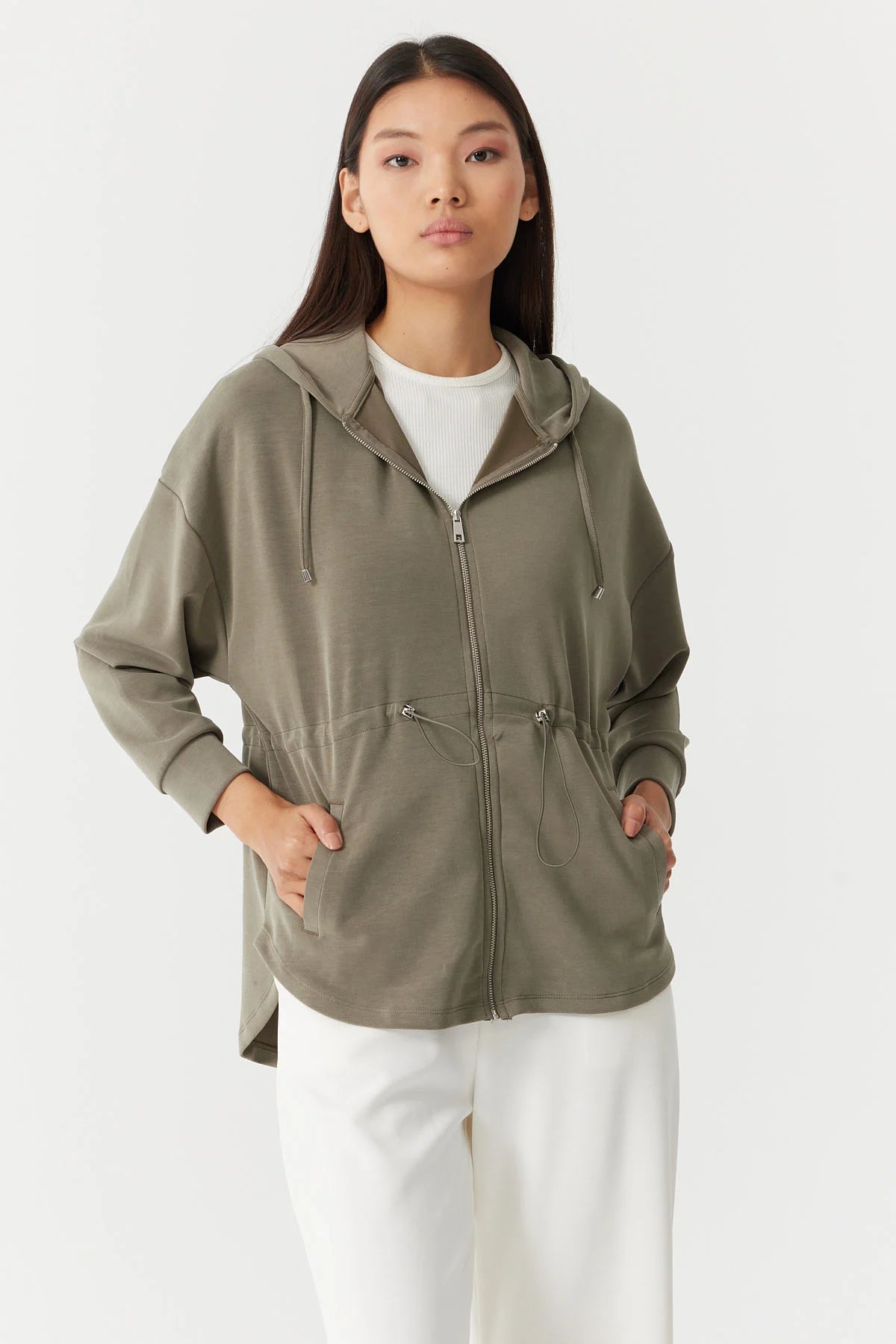 Kadın Kapüşonlu Sweat Üst