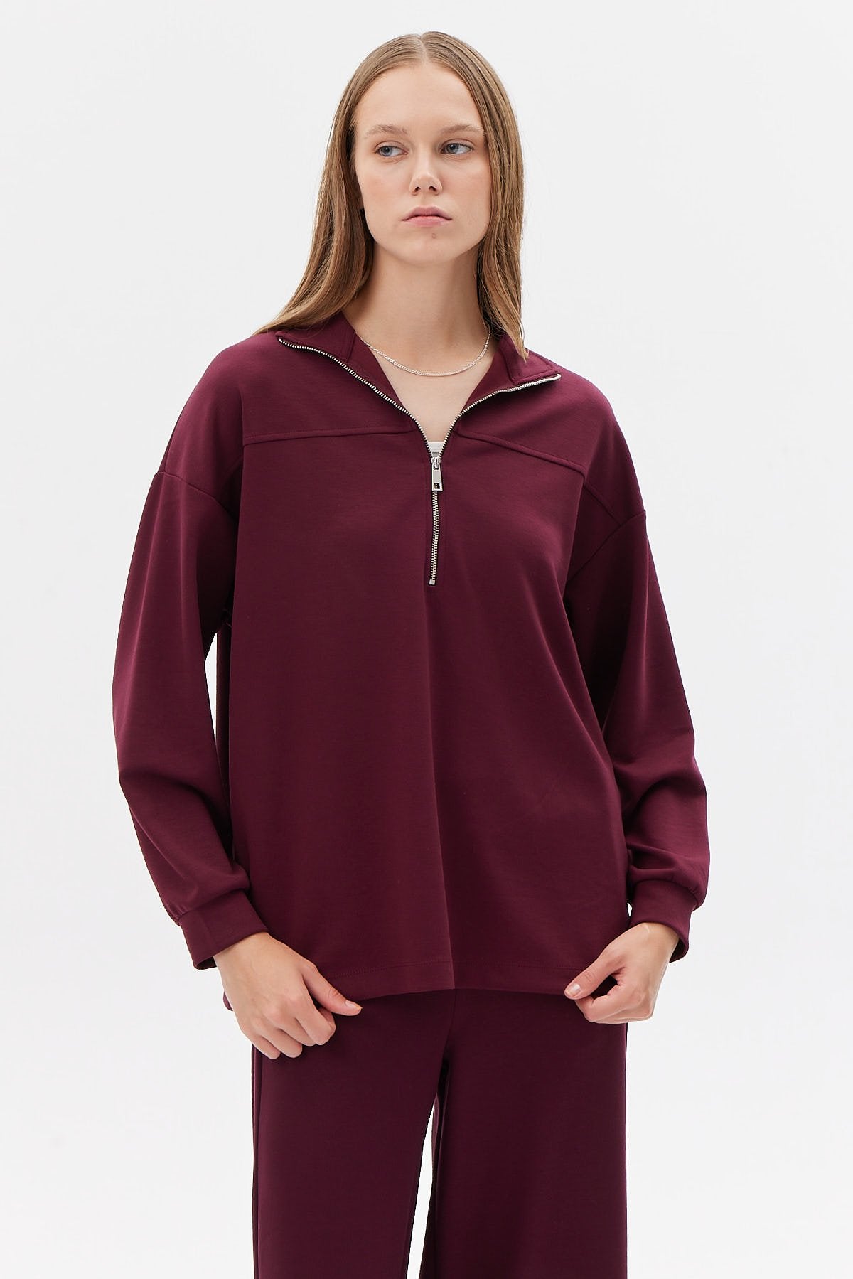 Women's Half Zipper Sweat Top