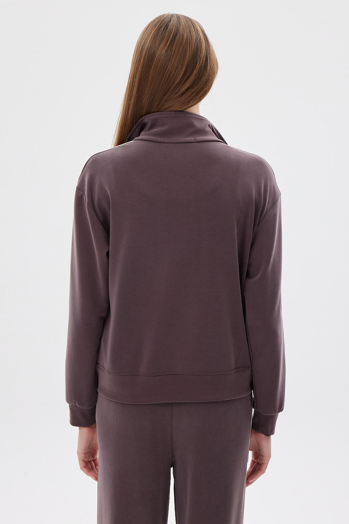 Kadın Şerit Detaylı Sweat Üst