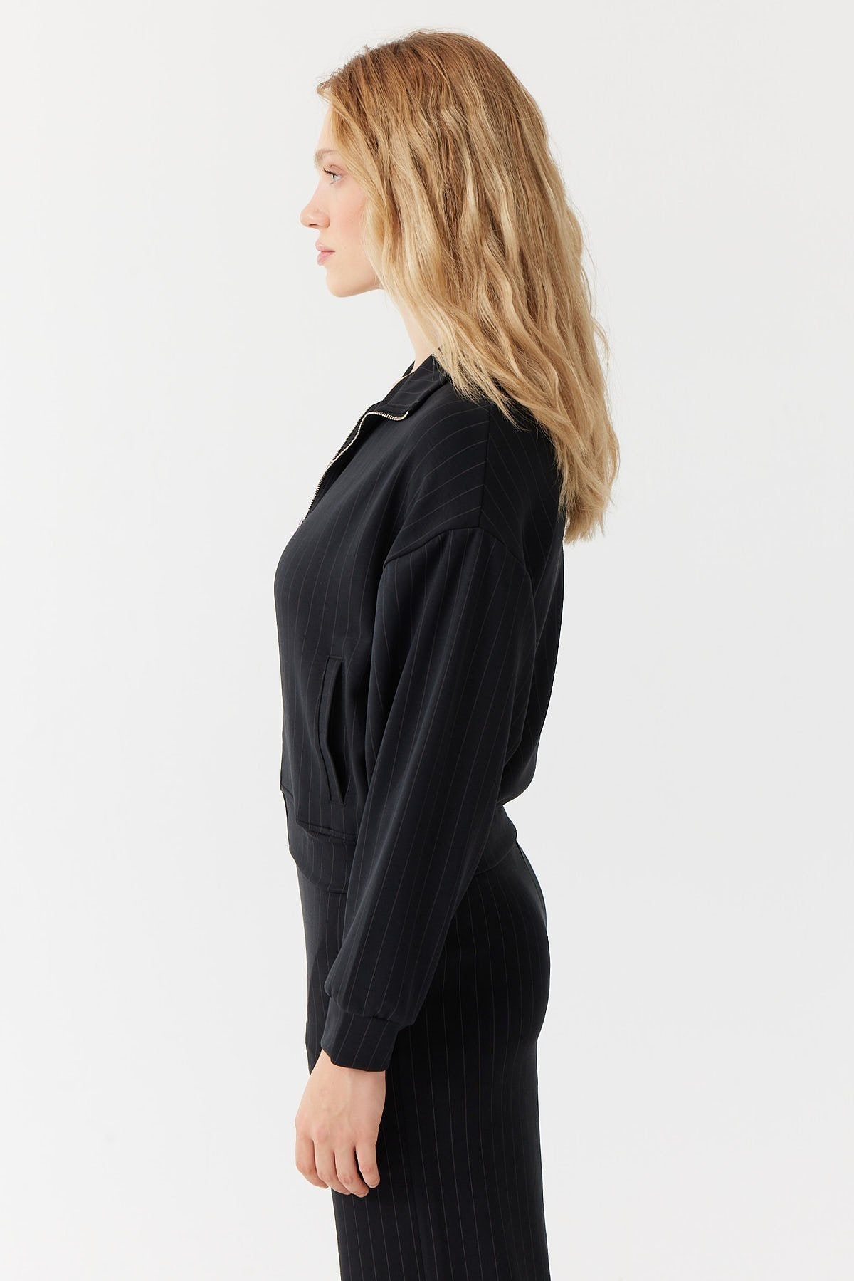 Kadın Dik Yaka Sweatshirt