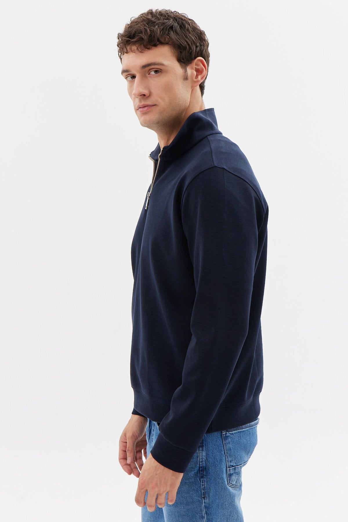 Erkek Yarım Fermuarlı Eşofman Üstü