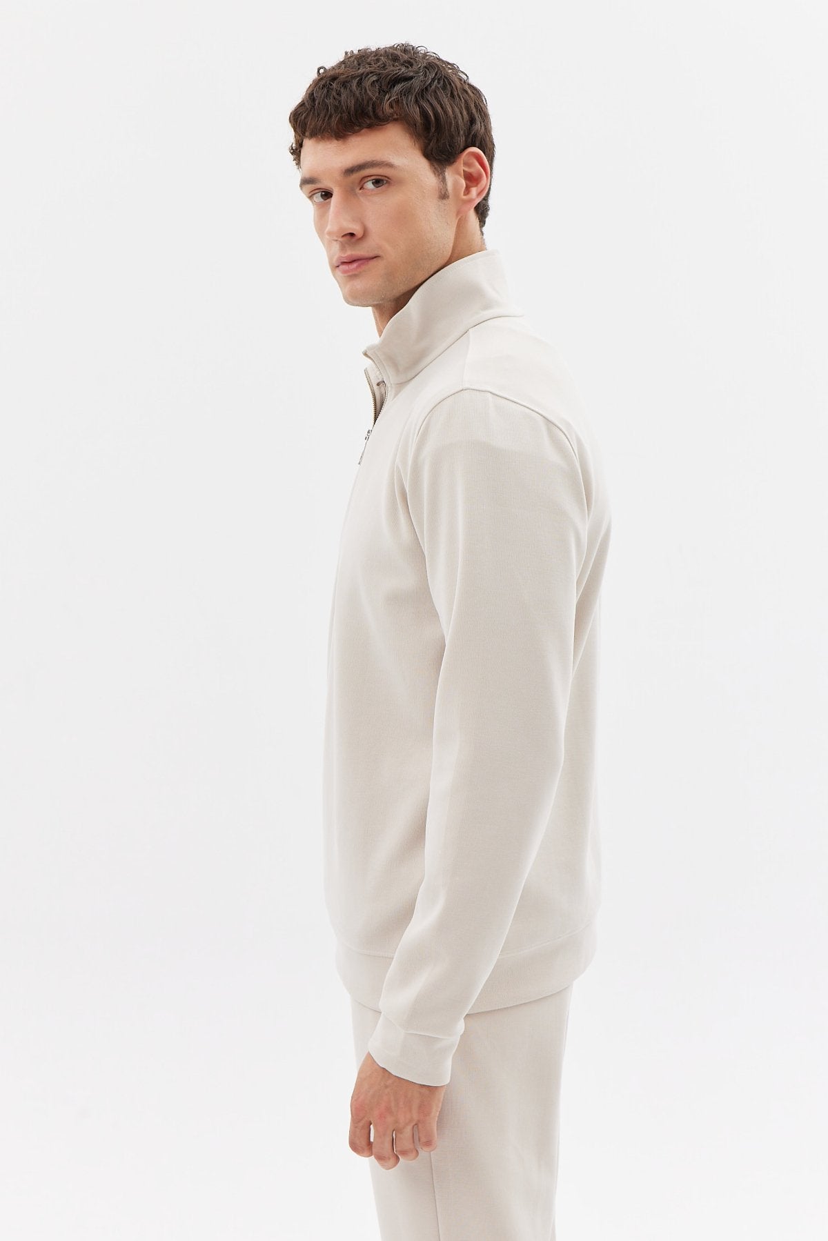 Erkek Yarım Fermuarlı Eşofman Üstü