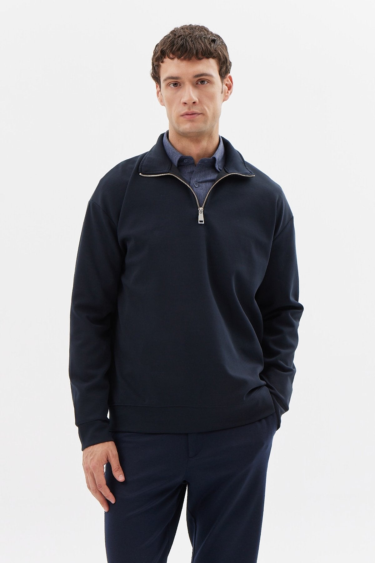 Erkek Fermuar Detaylı Eşofman Üstü