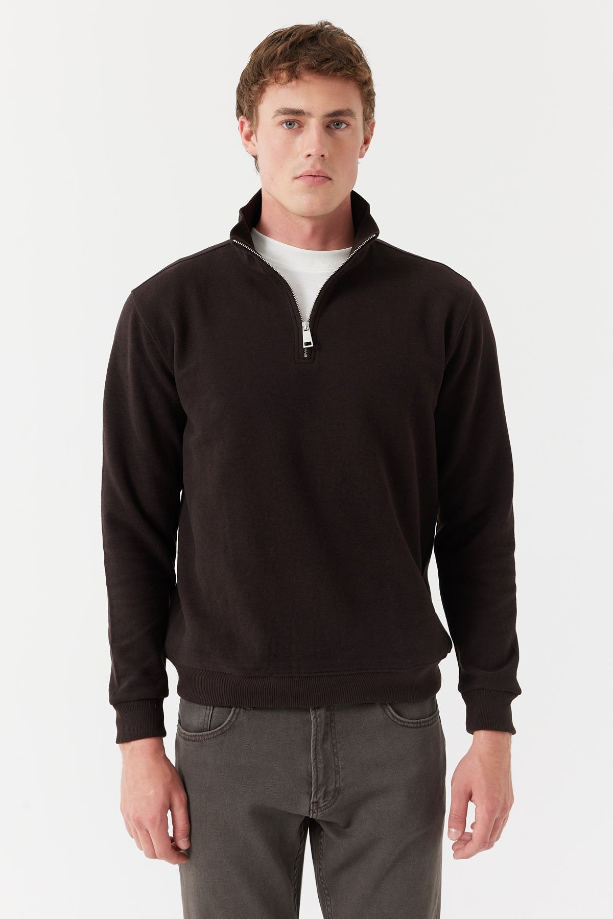 Men's Zippered Sweat Top