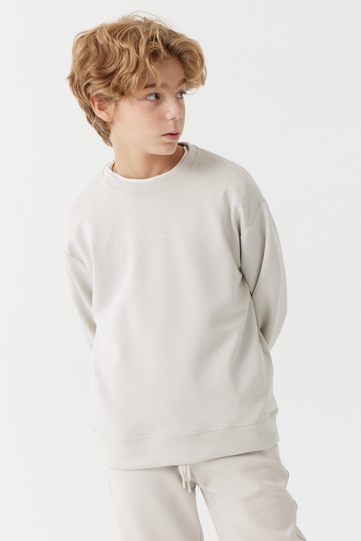 Boy's Basic Printed Sweat Top