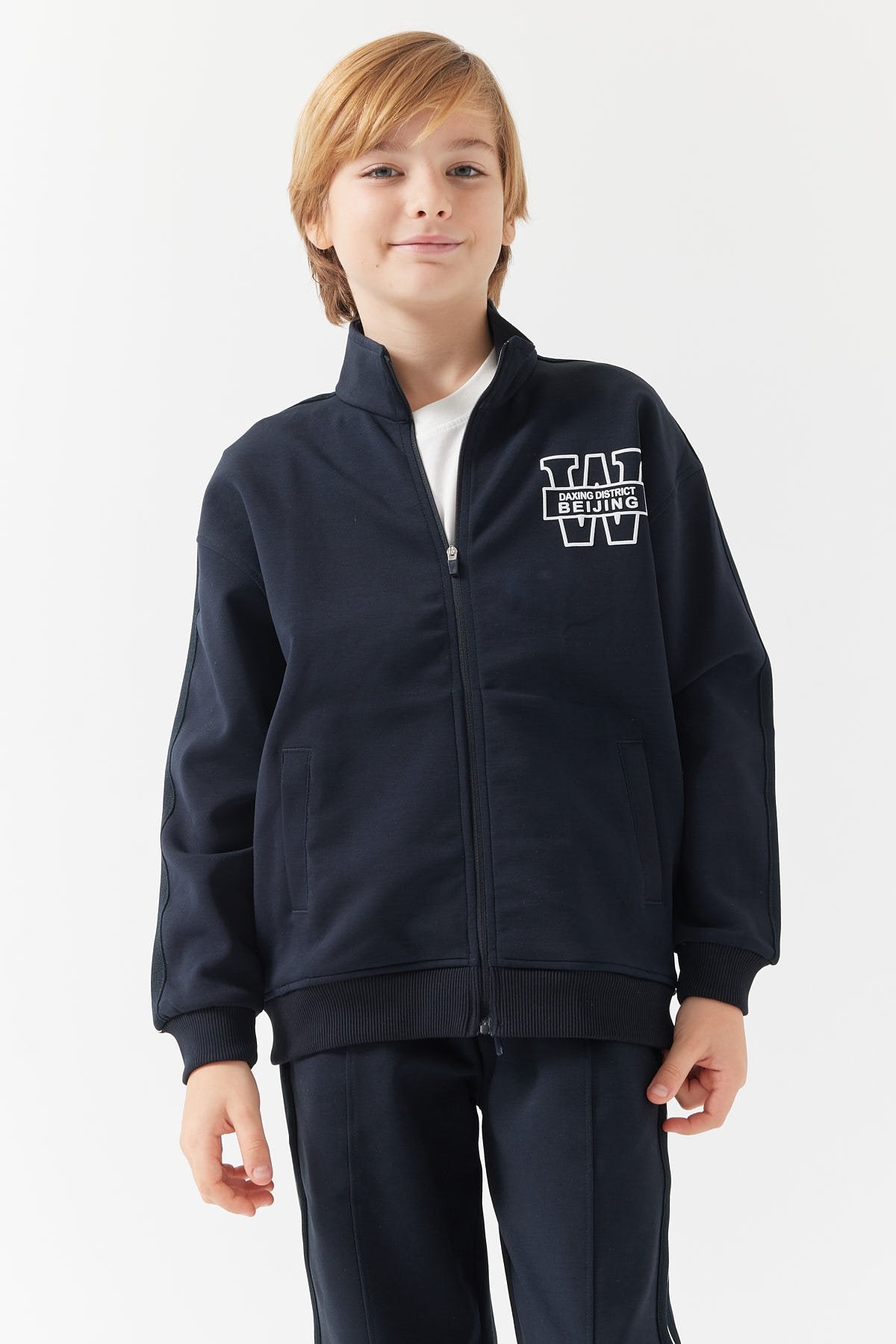 Erkek Çocuk Baskılı Detaylı Sweatshirt