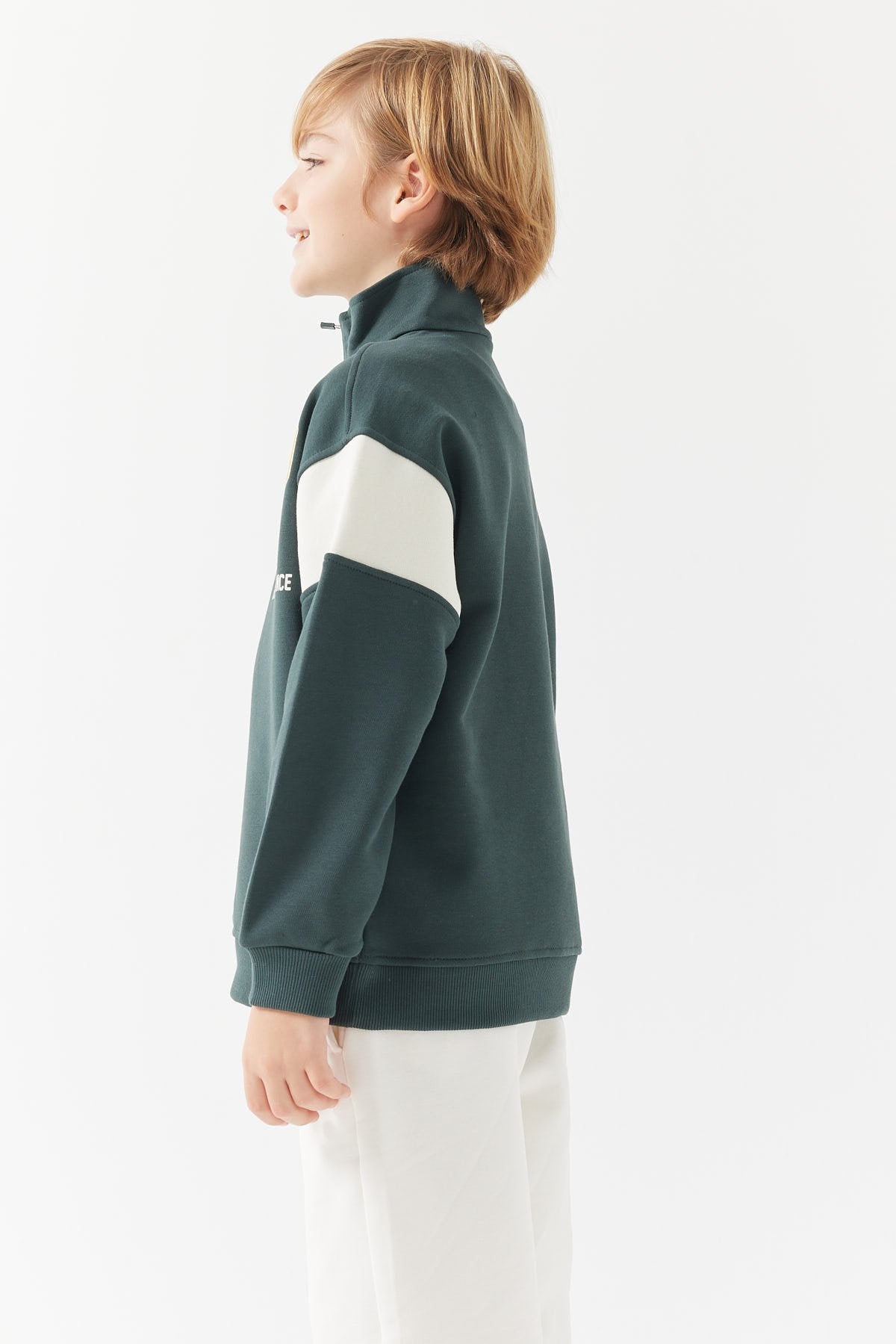 Erkek Çocuk Yarım Fermuarlı Sweatshirt