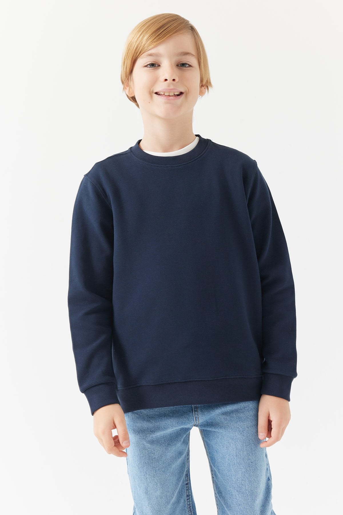 Erkek Çocuk Dokulu Sweatshirt