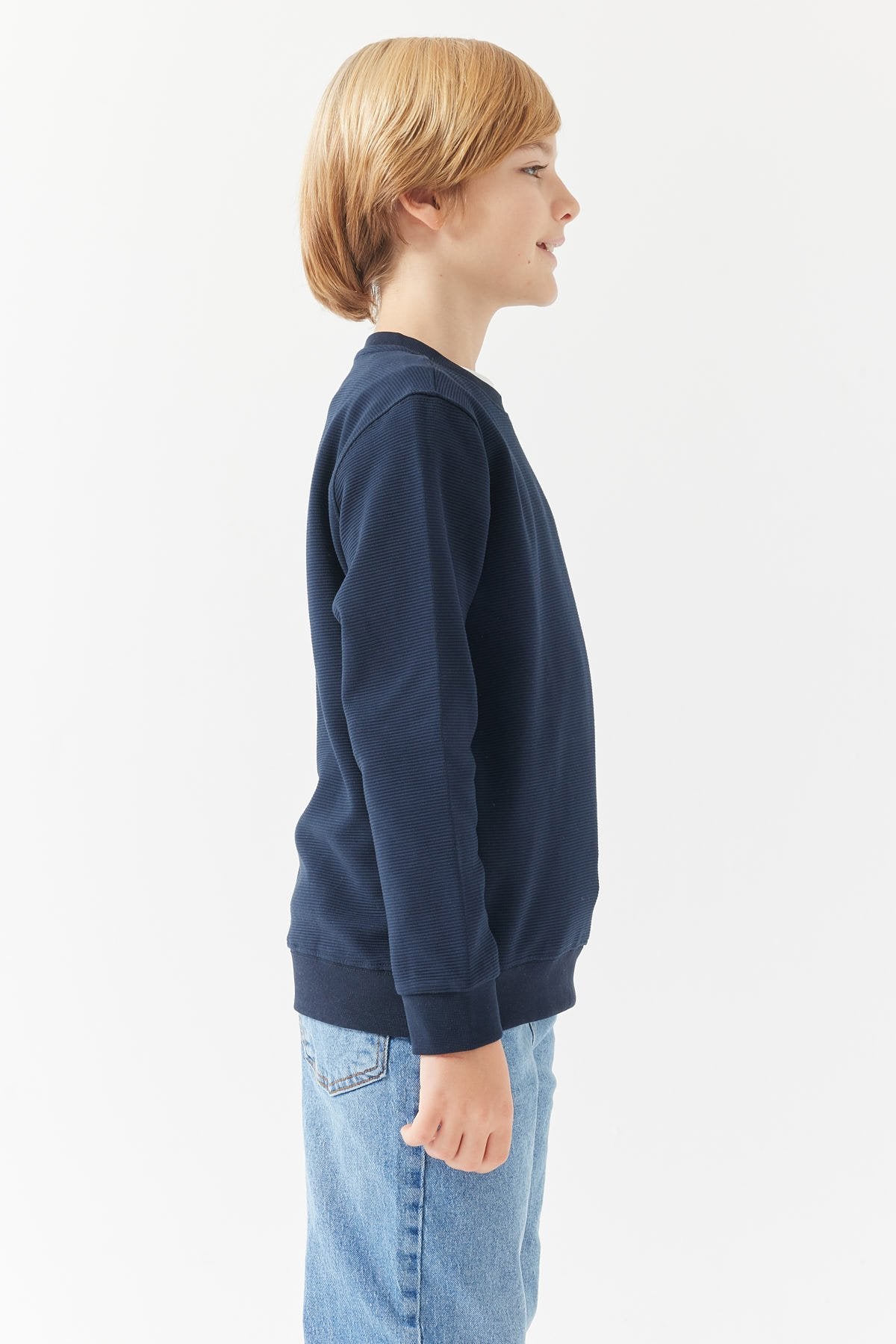 Erkek Çocuk Dokulu Sweatshirt