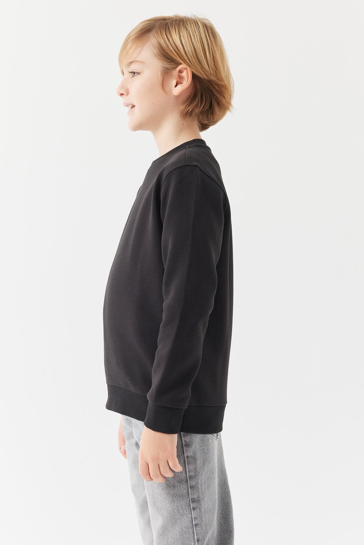 Erkek Çocuk Dokulu Sweatshirt