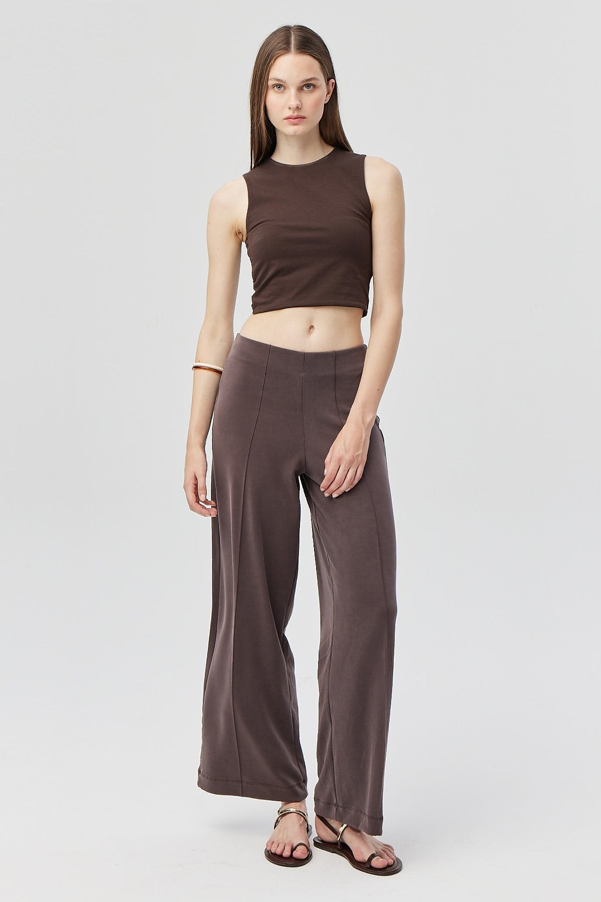 Kadın Yumuşak Dokulu Dikiş Detaylı Pantolon