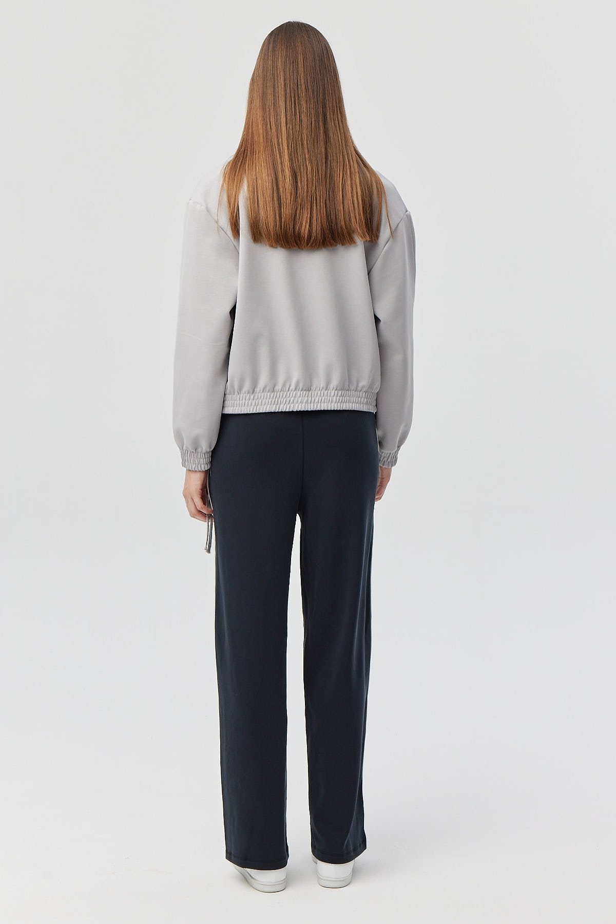 Kadın Şeritli Yumuşak Dokulu Sweat Pantolon