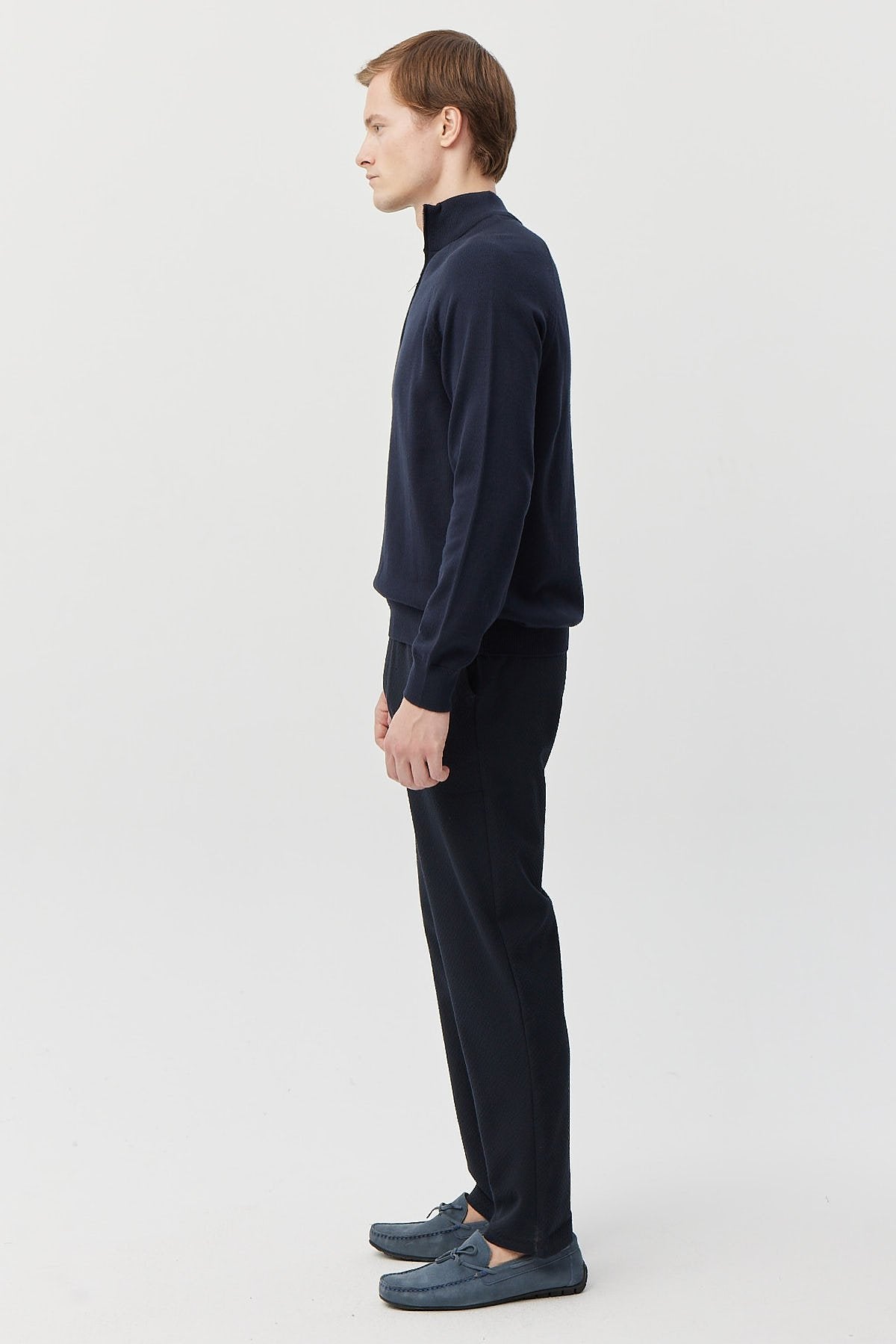Men's Textured Elastic Waist Jogger Pants