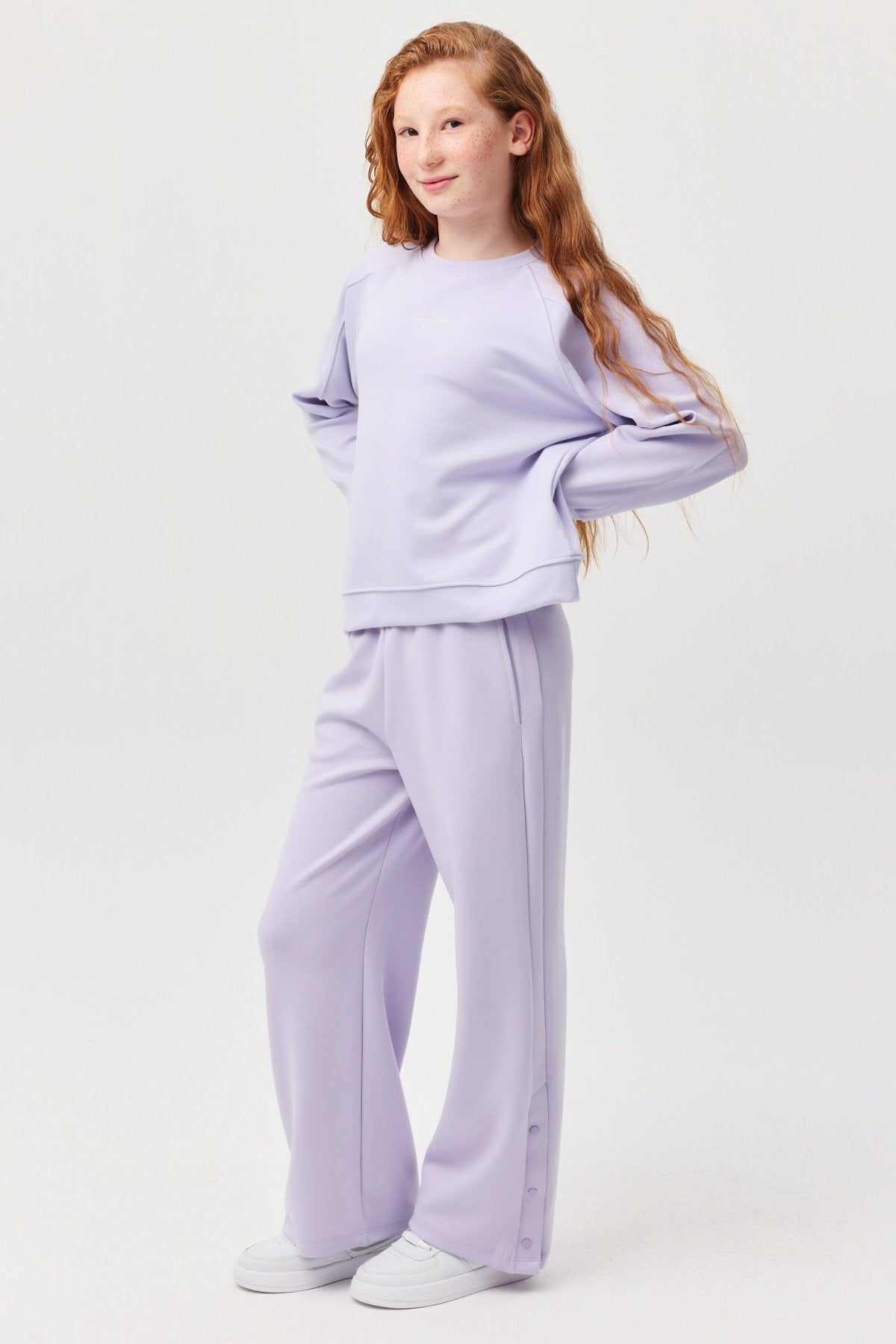 Kız Çocuk Paça Detaylı Sweat Alt