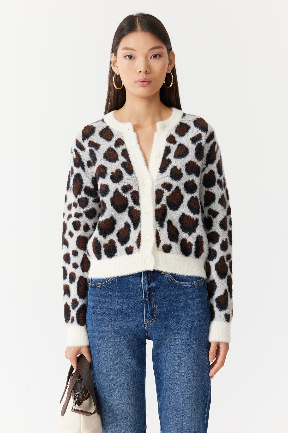 Women's Patterned Plush-Look Cardigan