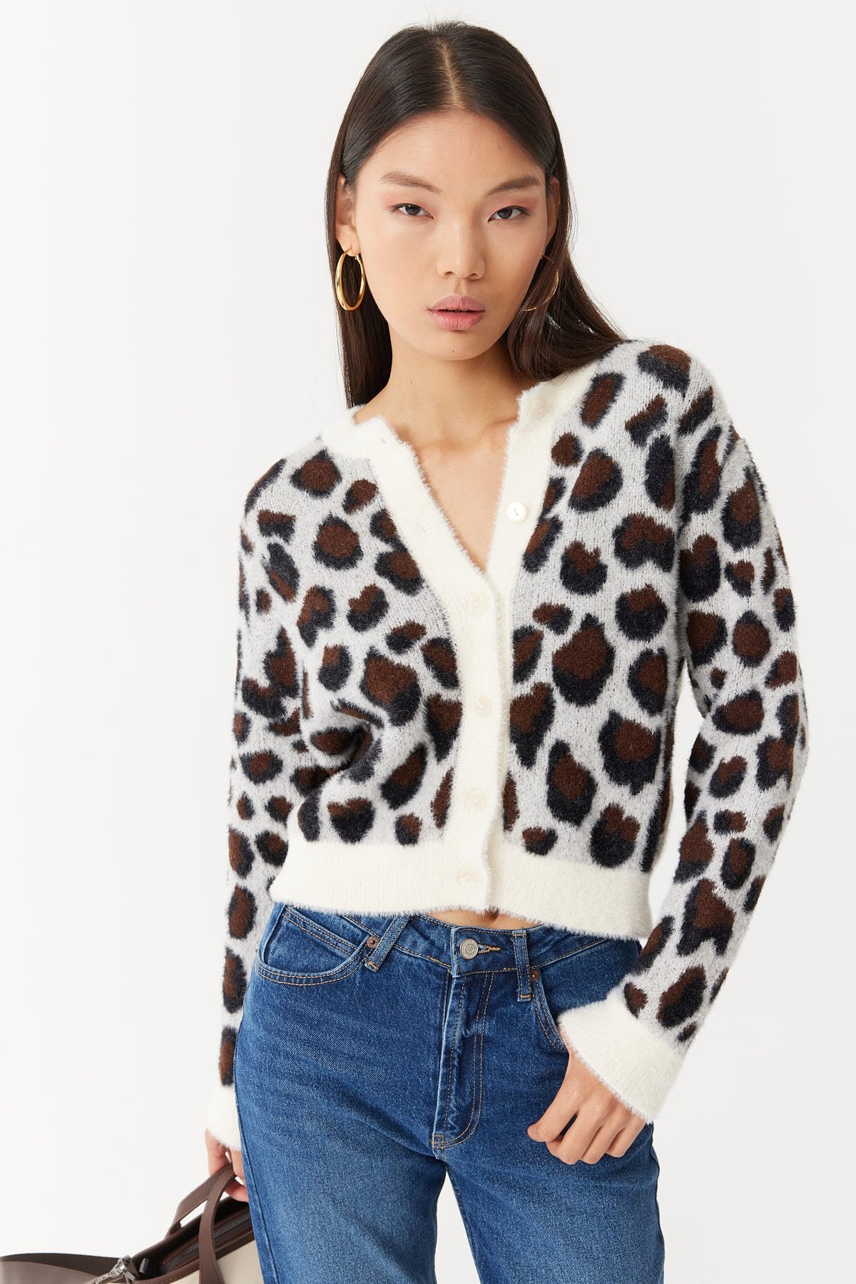 Women's Patterned Plush-Look Cardigan