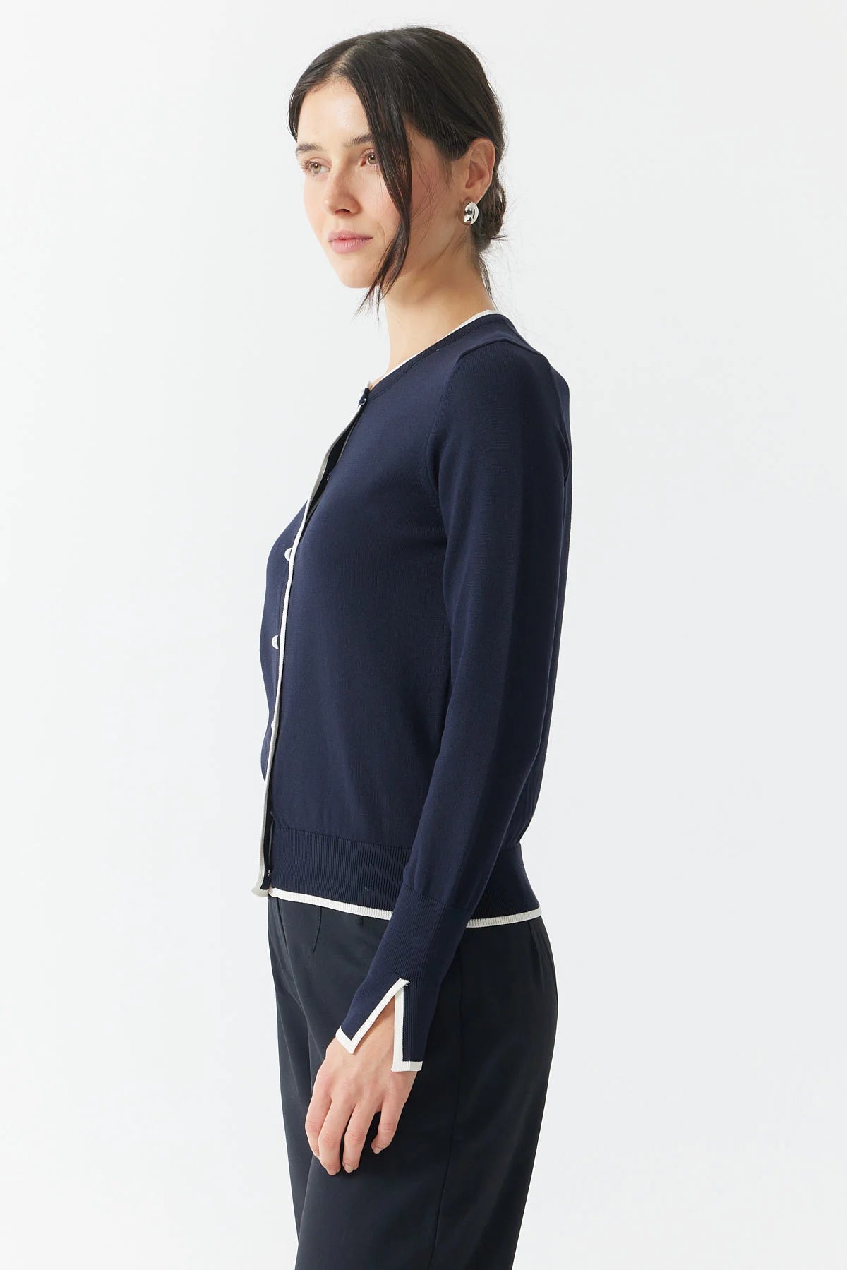 Women's Buttoned Knit Cardigan