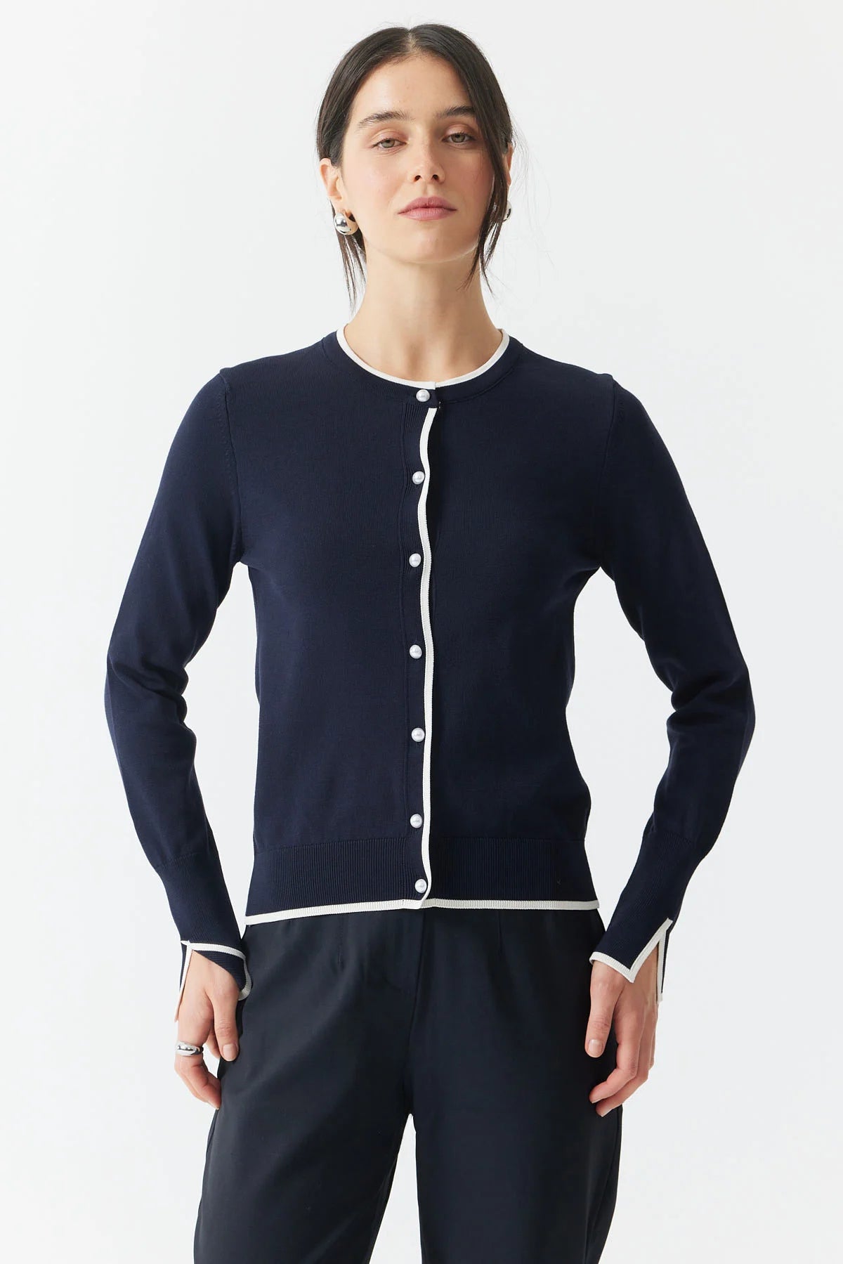 Women's Buttoned Knit Cardigan