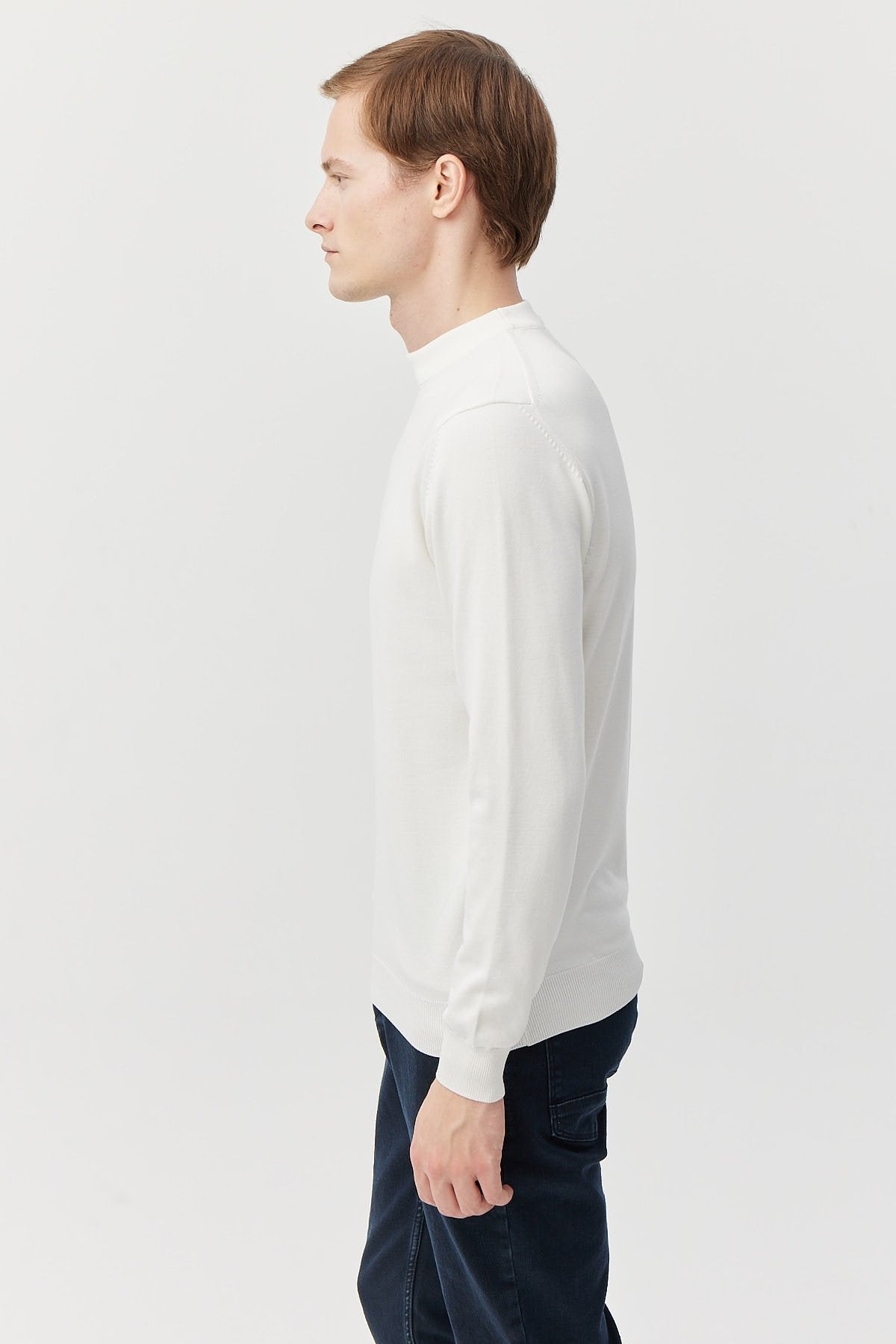 سویتر صوفي رجالية محبوكة برقبة دائرية