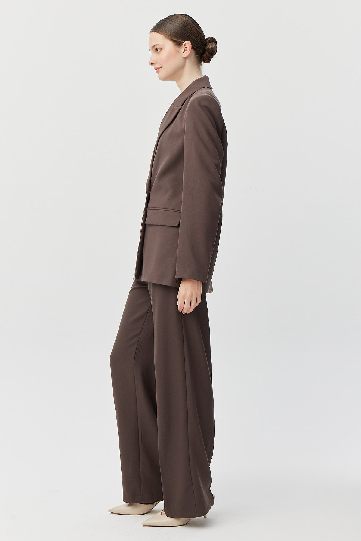 بنطلون نسائي فضفاض بحزام رفيع