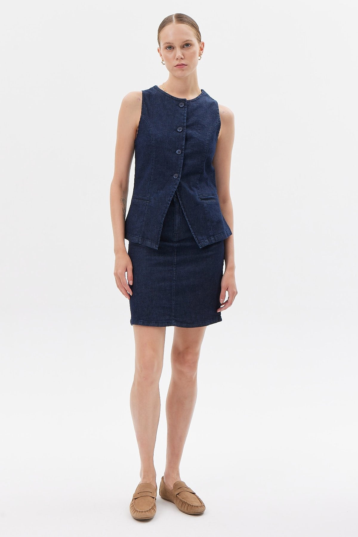 تەنووری جینز کەمەر بەرزی ئافرەتان