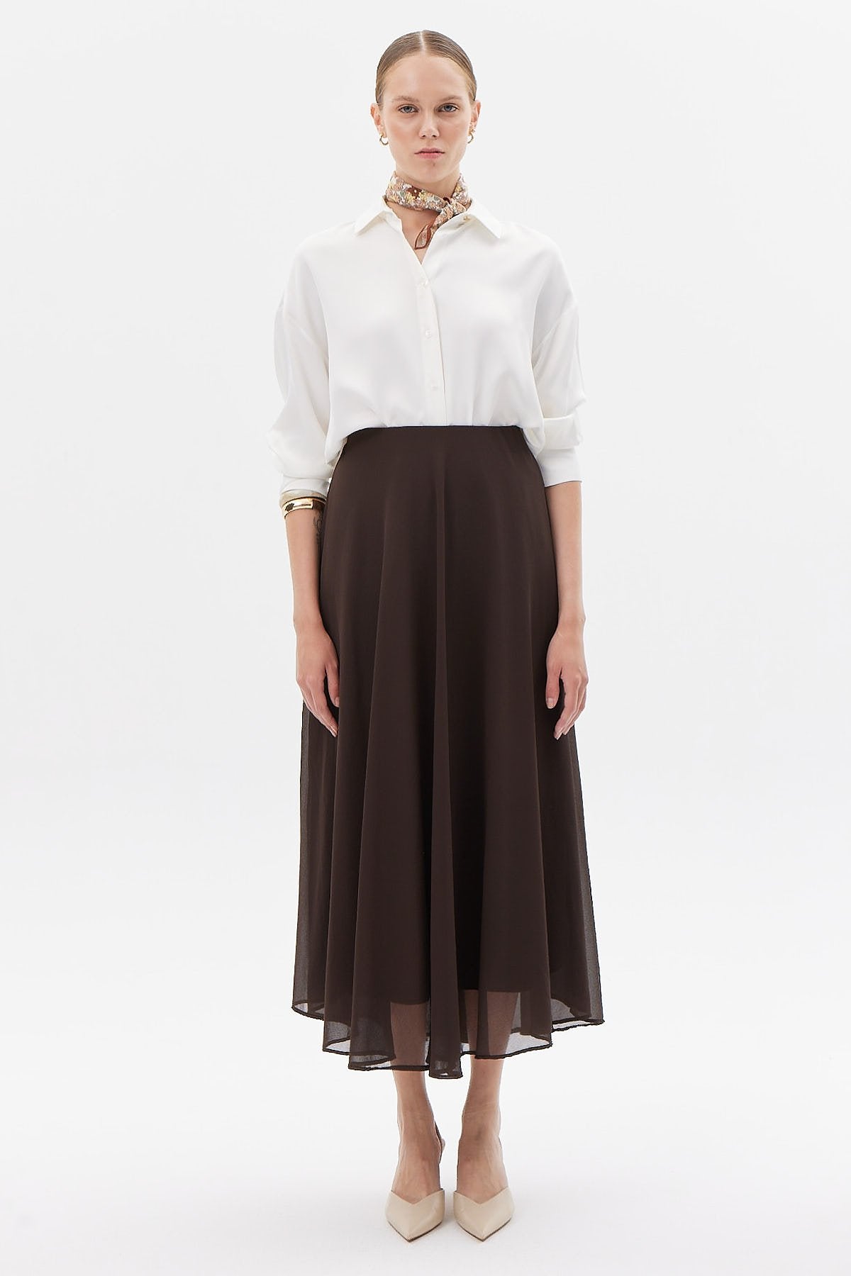 Women's Lined Chiffon Skirt