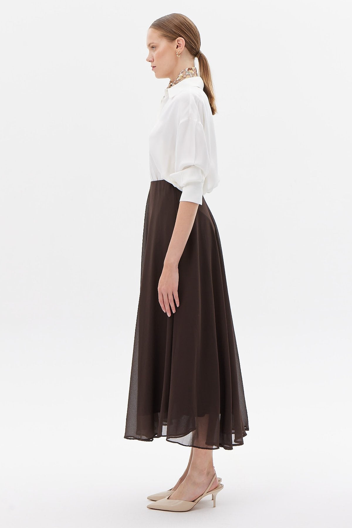 Women's Lined Chiffon Skirt