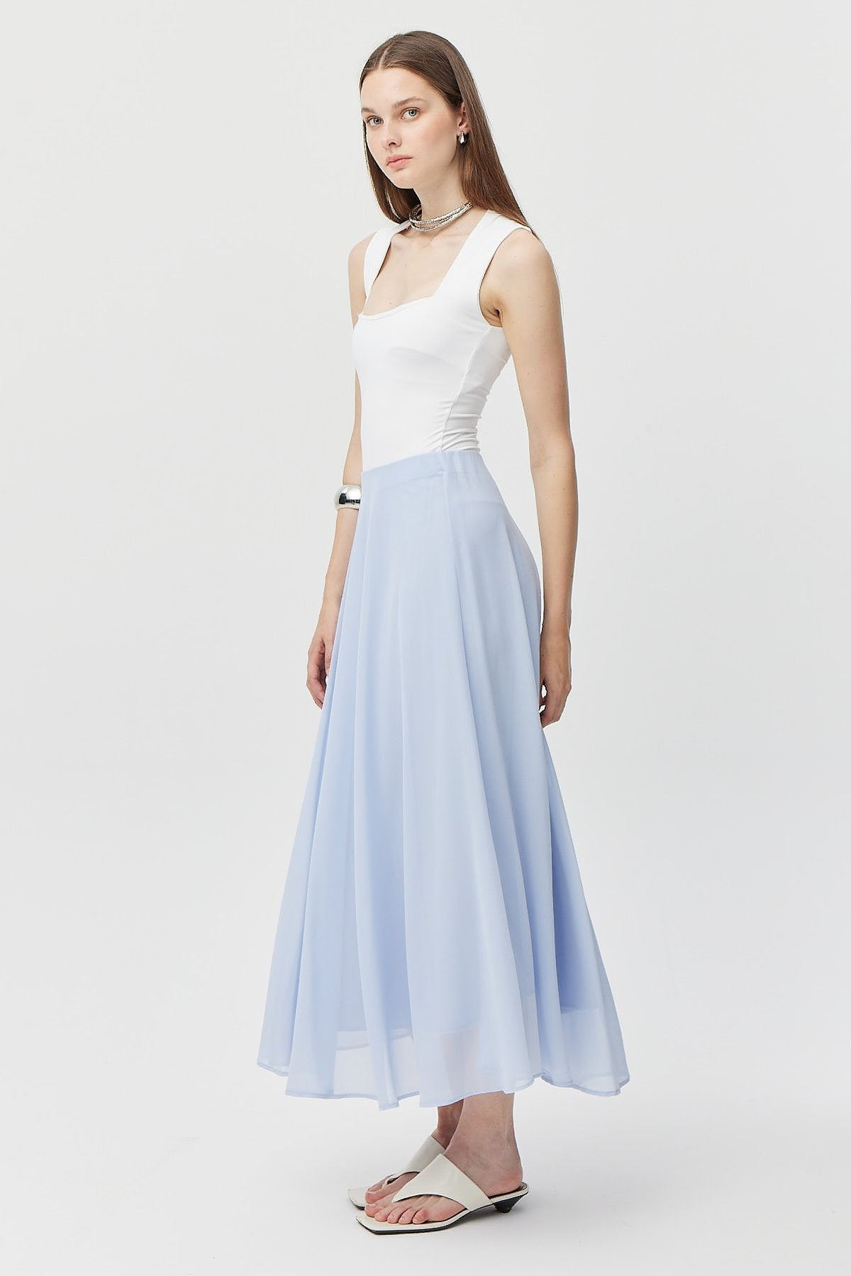 Kadın Astarlı Şifon Etek