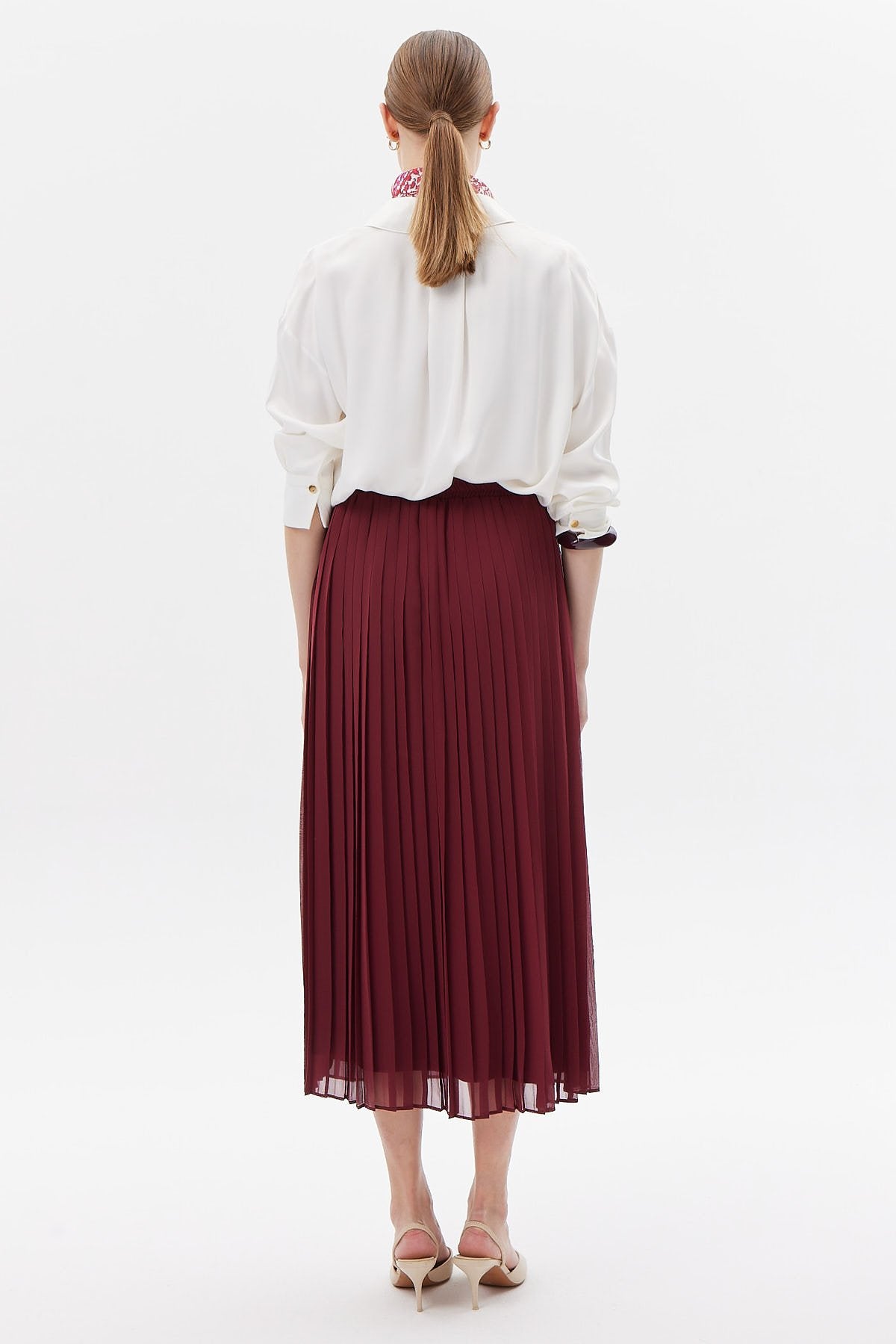 تەنووری شیفونی پلیتی ئافرەتان