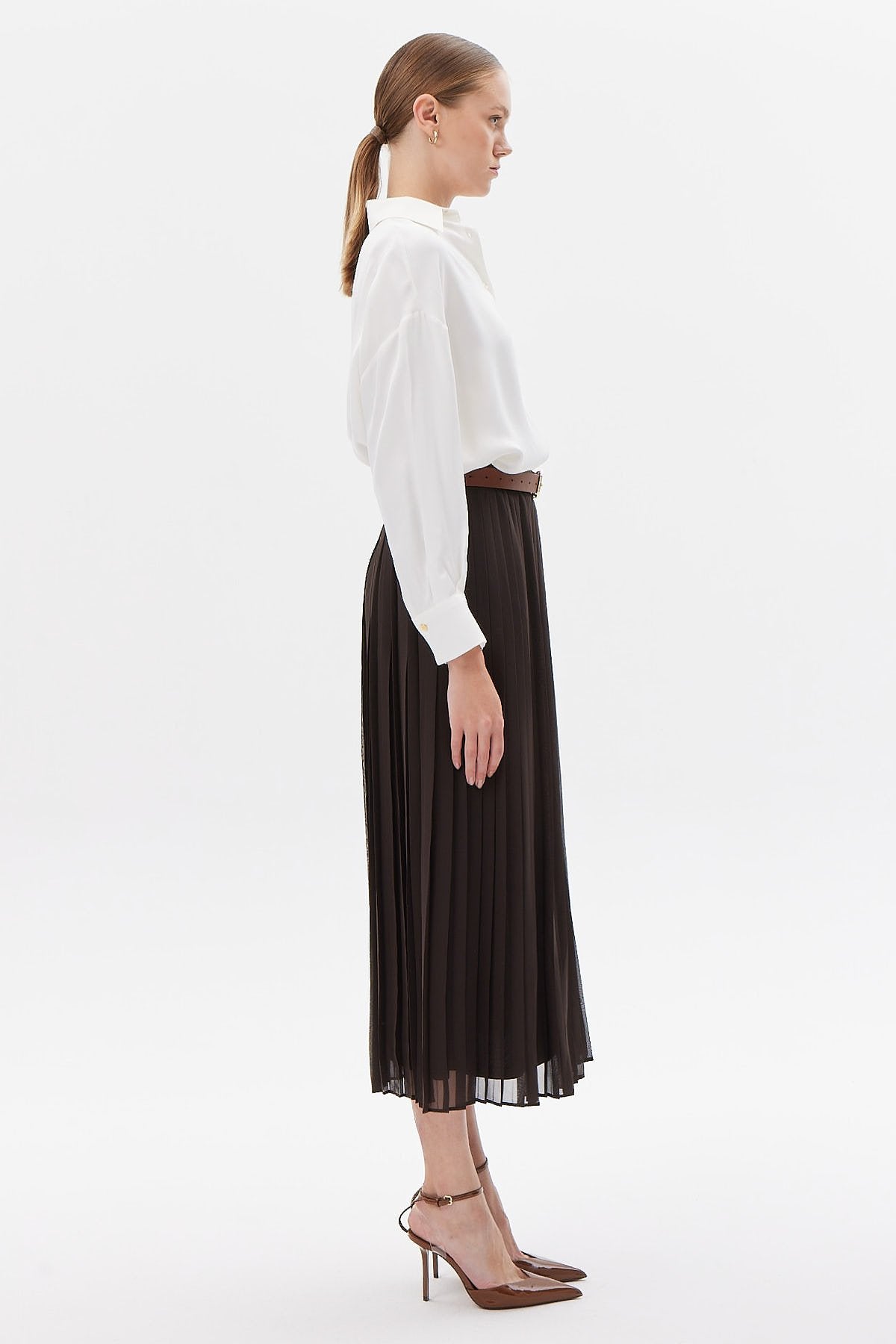 Kadın Şifon Pileli Etek