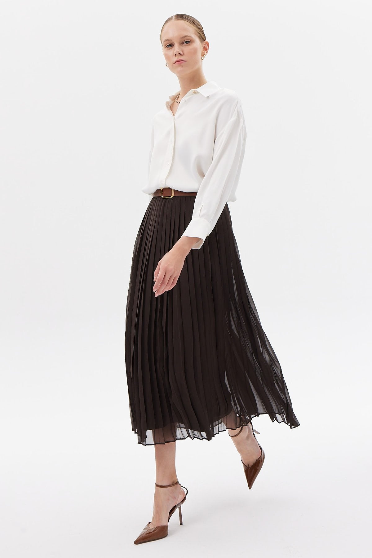 Women's Chiffon Pleated Skirt