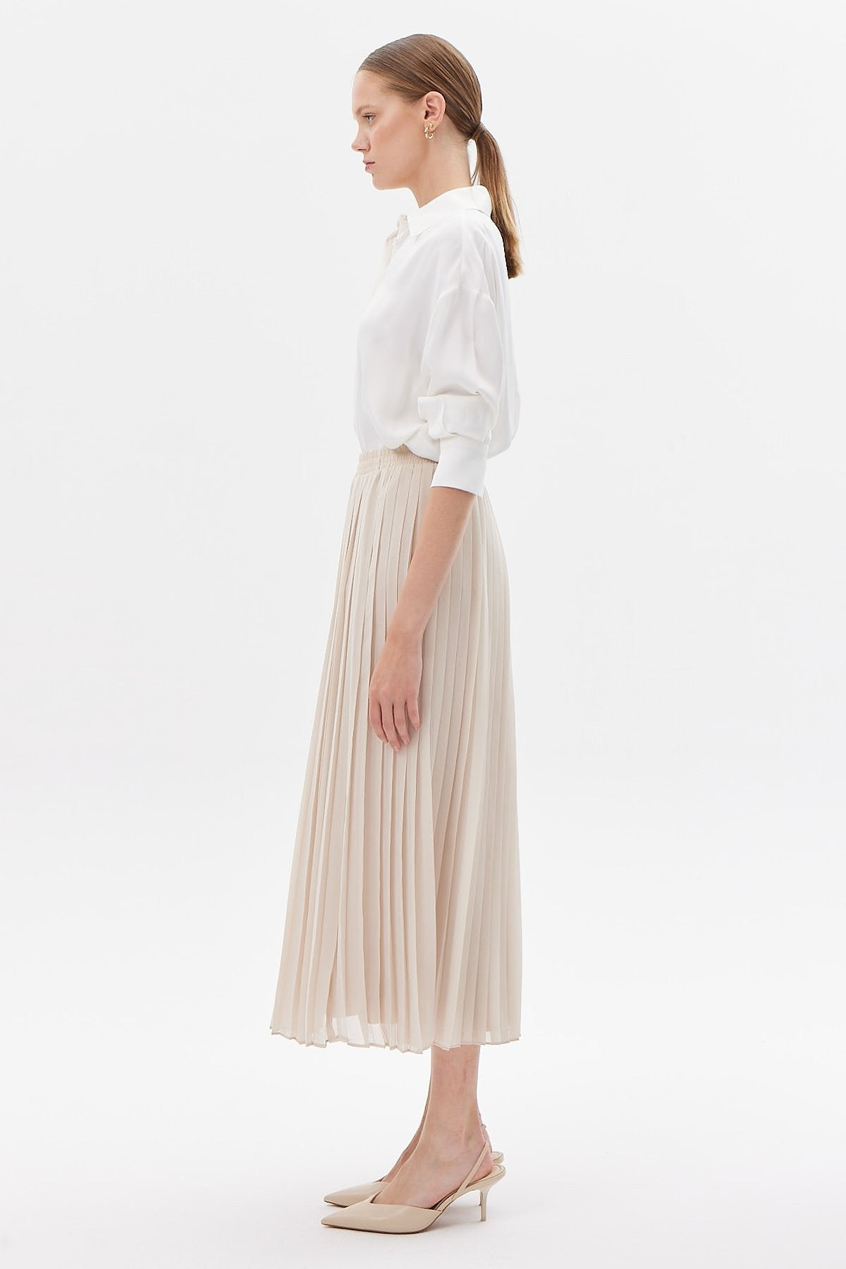 Kadın Şifon Pileli Etek