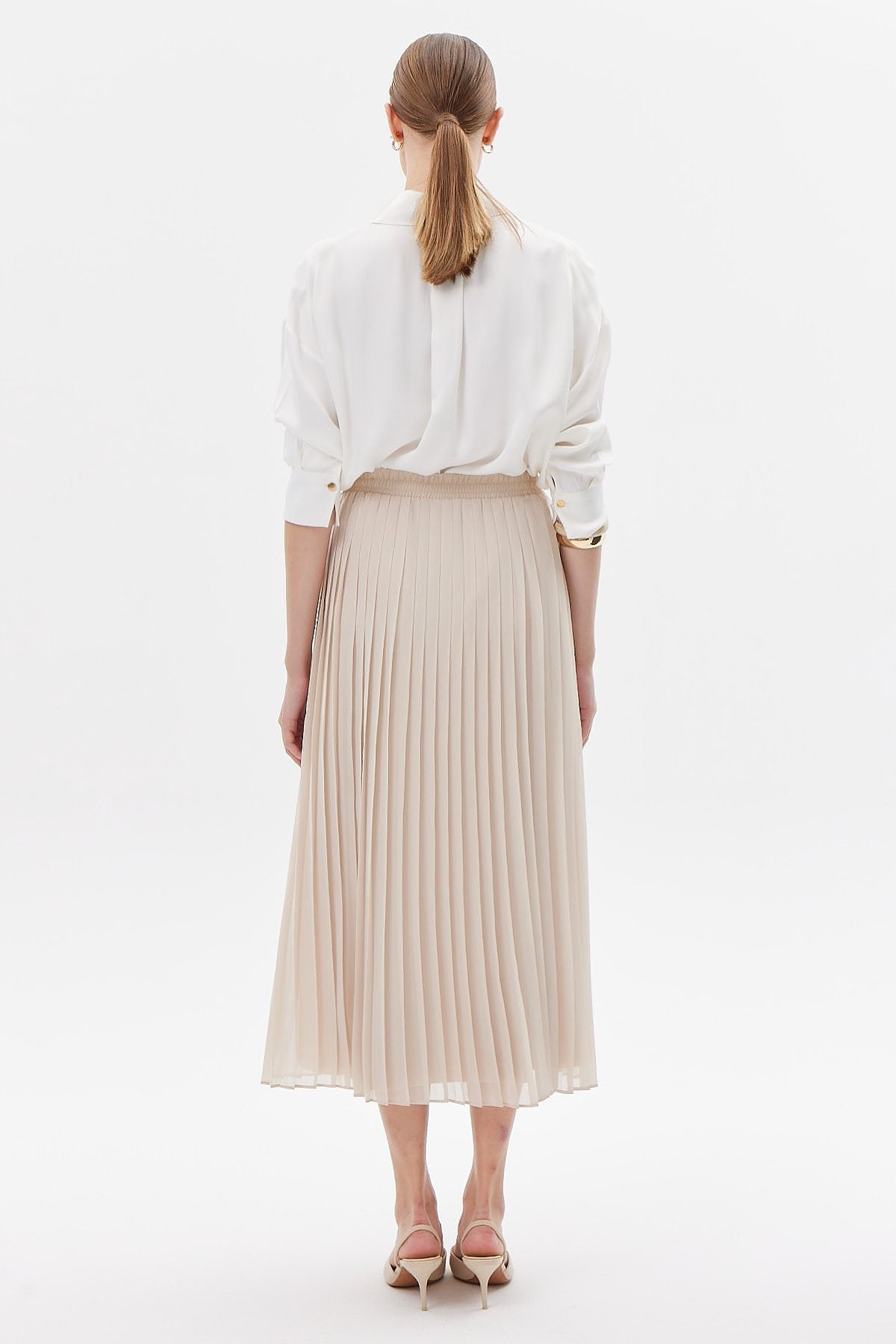 تەنووری شیفونی پلیتی ئافرەتان