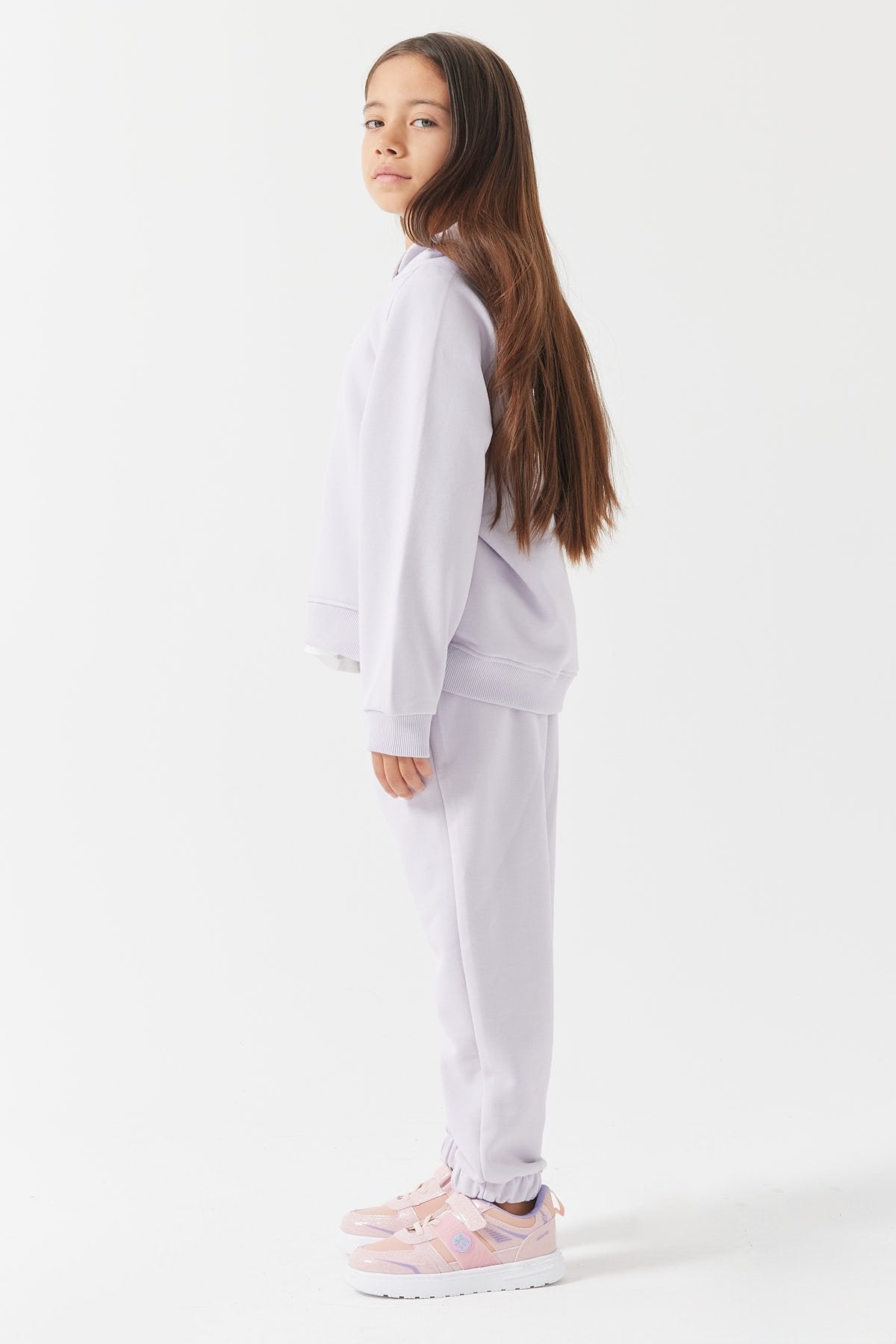 Kız Çocukları İçin Lastikli Bel ve Paça Eşofman Altı