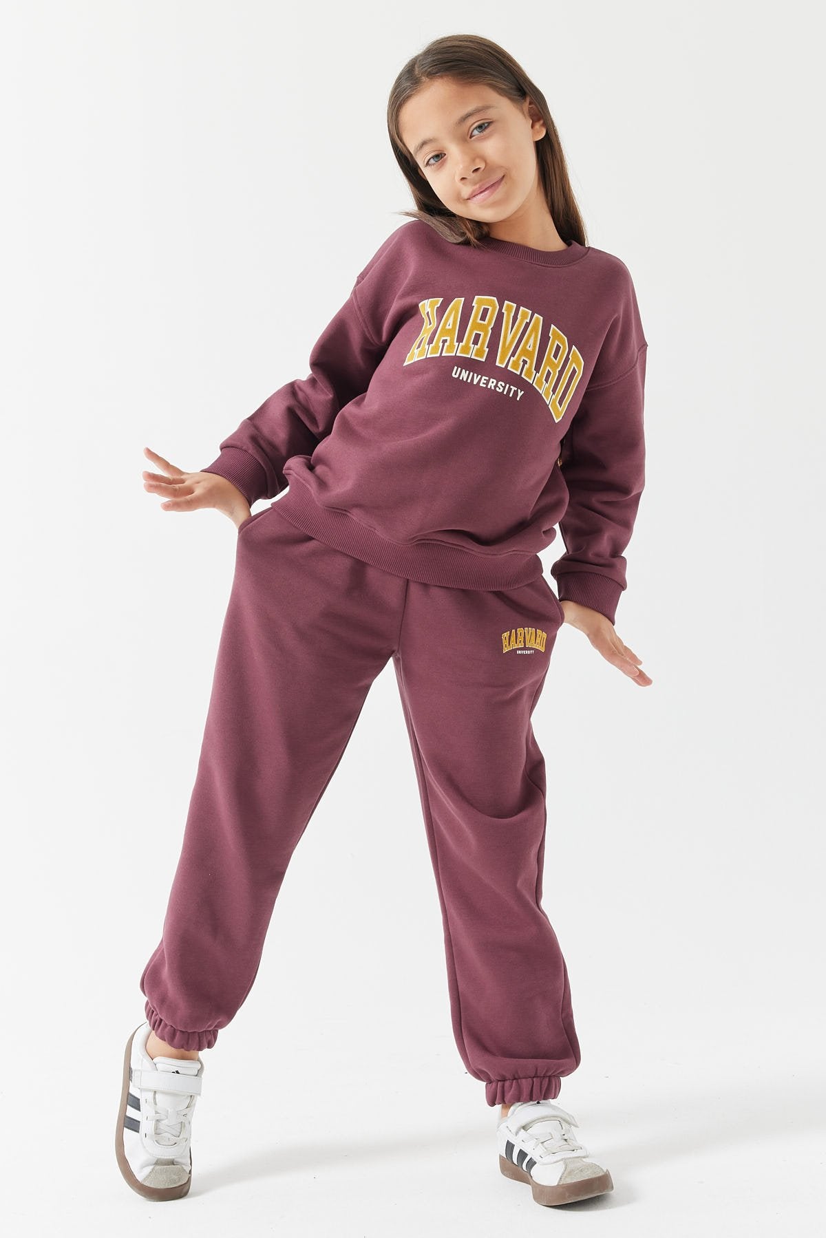 Girl's Printed Detailed Sweatpants