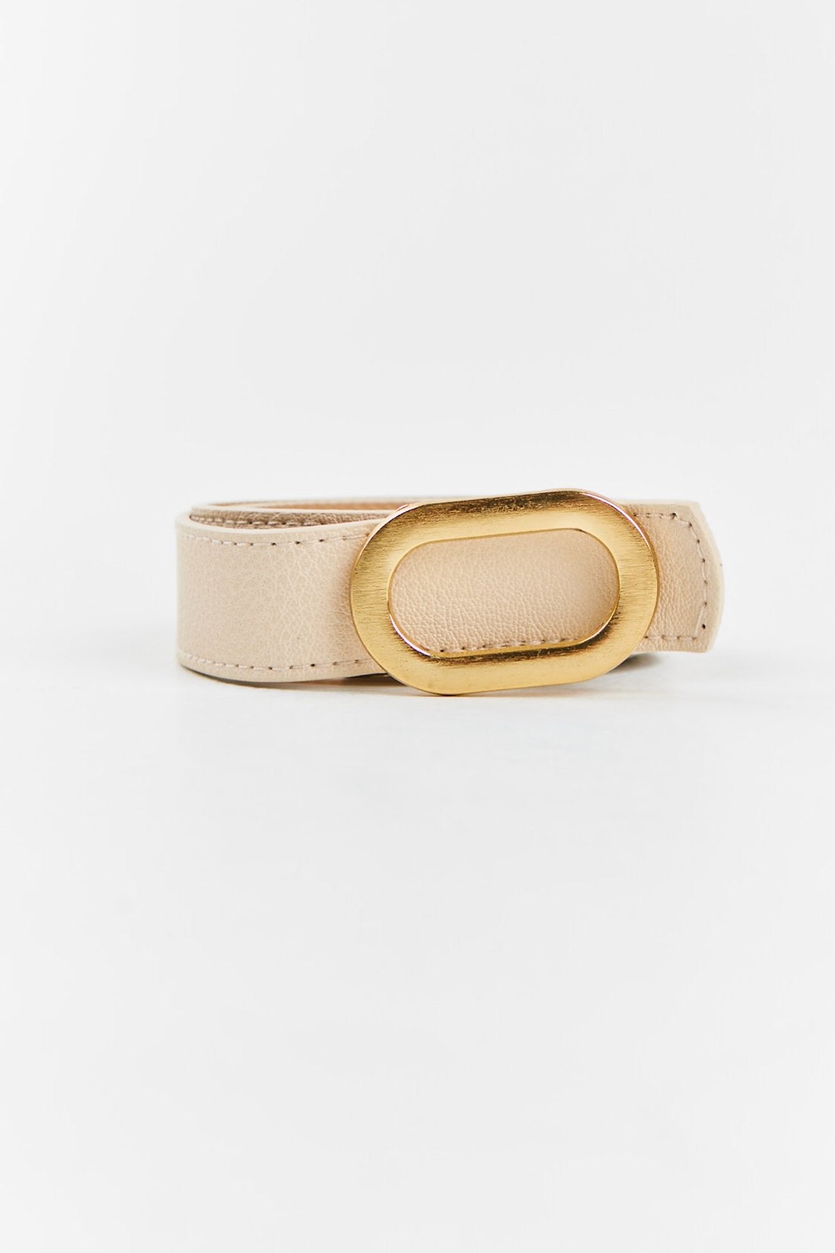 Women's Plain Oval Buckle Belt