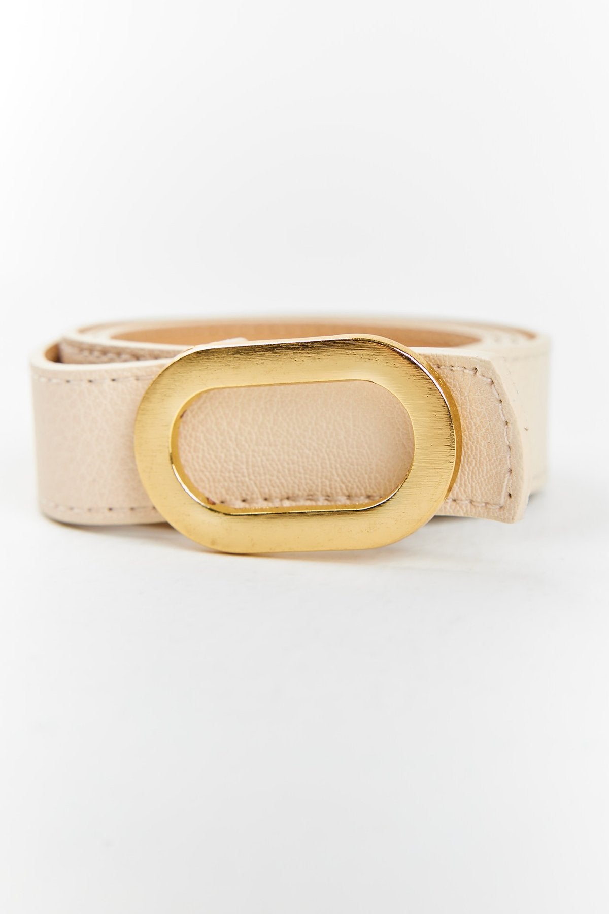 Women's Plain Oval Buckle Belt