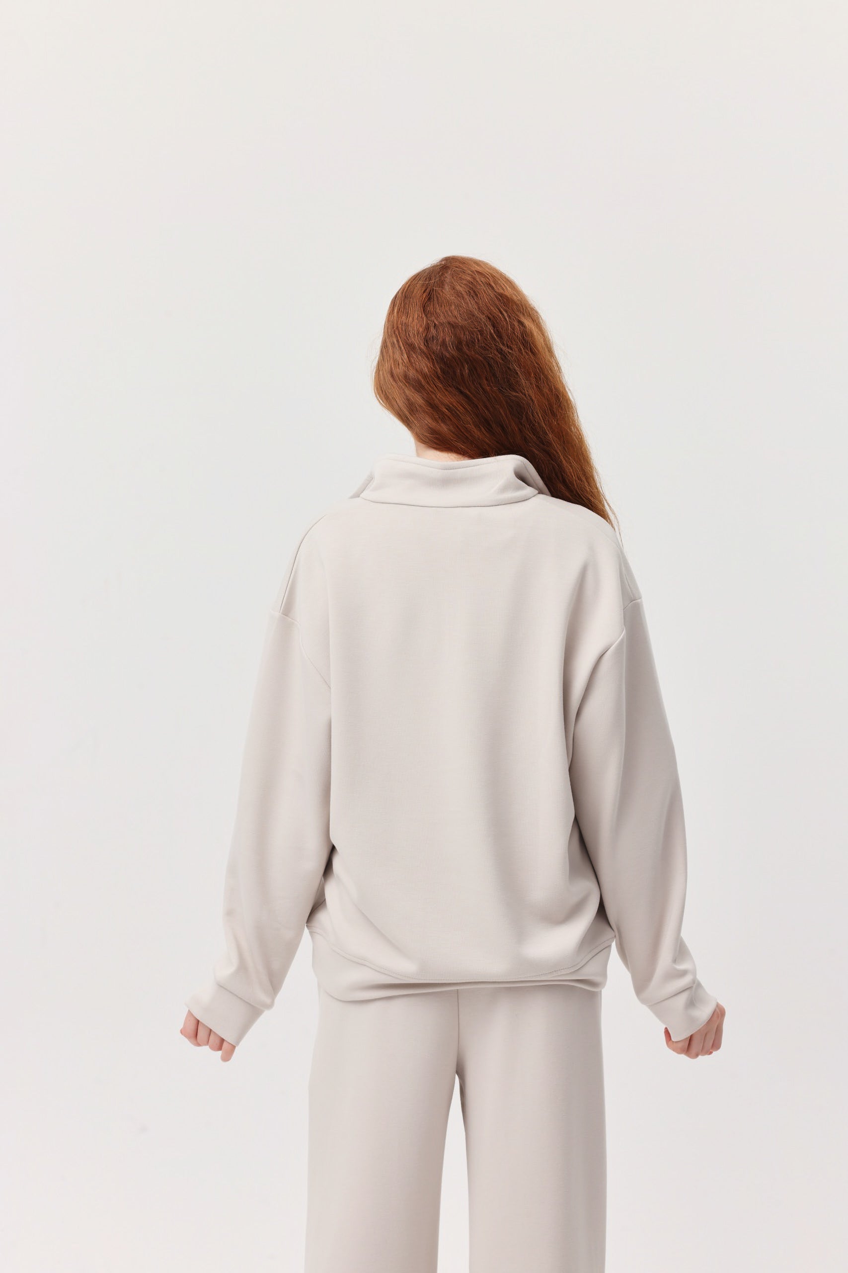 Girl's Collar Detailed Sweat Top