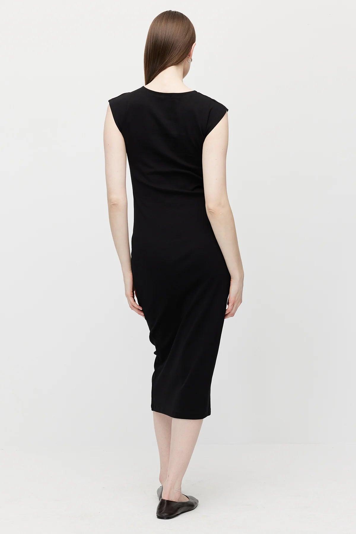 Women's Midi Length Ribbed Dress