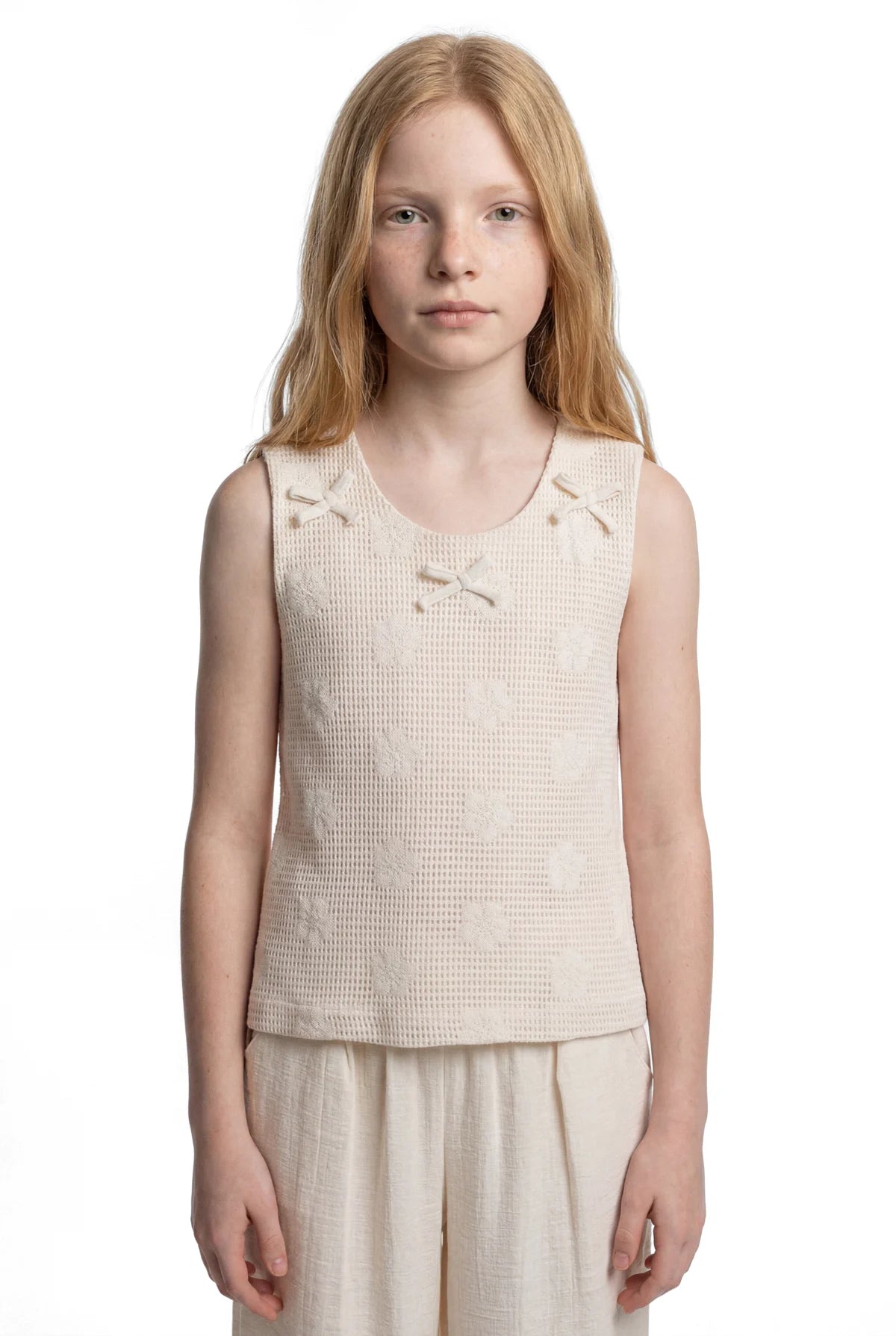 Girls’ Sleeveless 2-Piece Set with Elastic Waistband