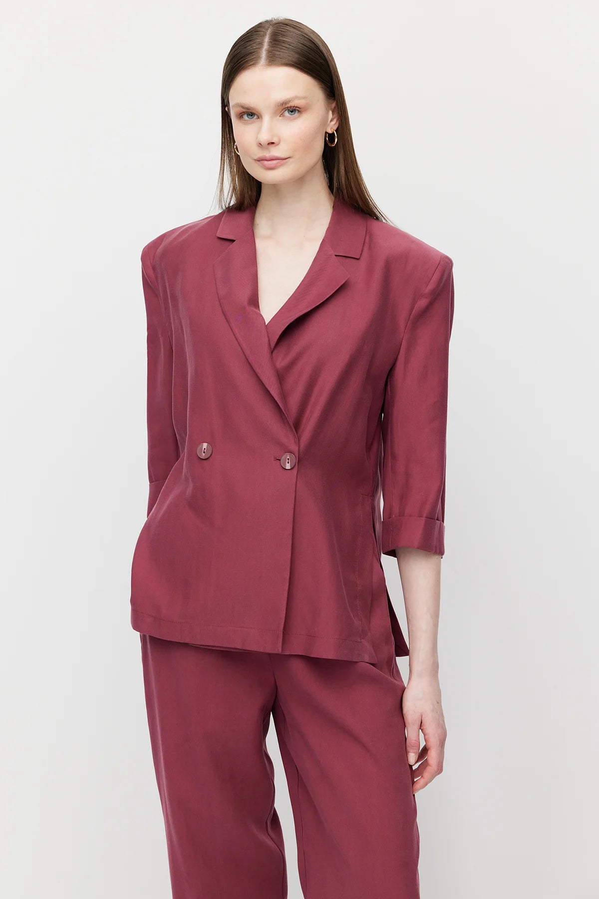 Women's Linen-Look Unlined Oversize Jacket