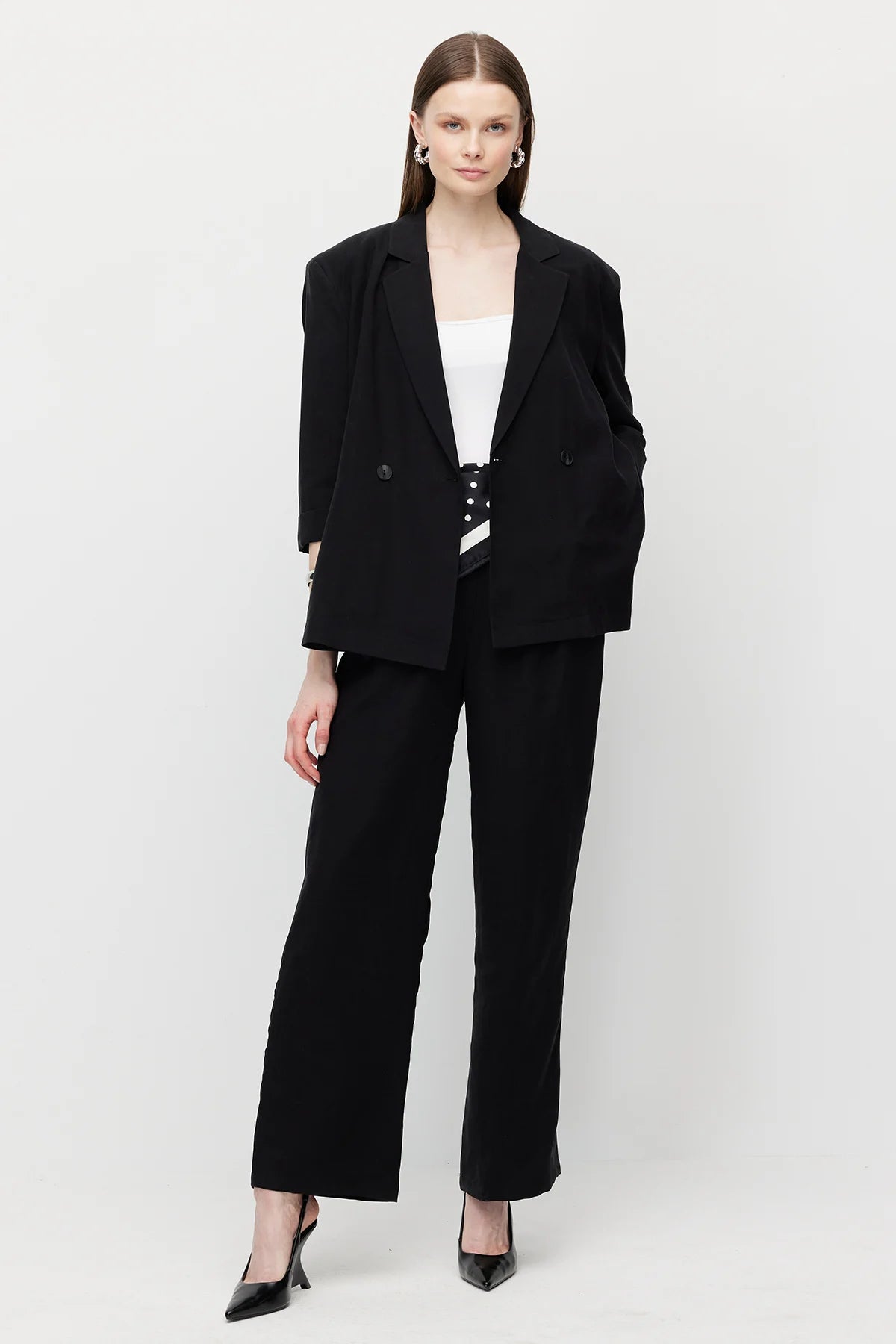 Women's Linen-Look Unlined Oversize Jacket