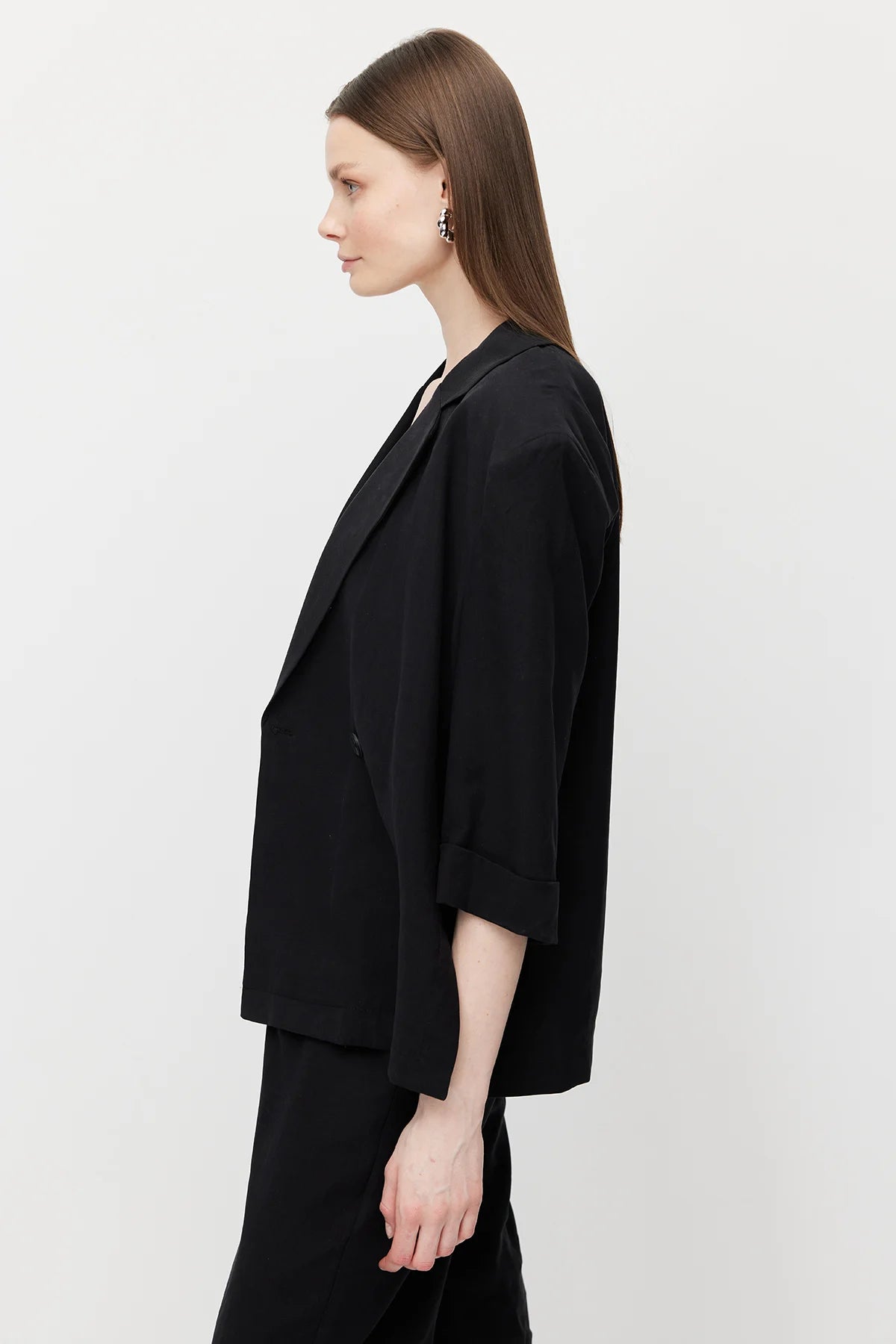 Women's Linen-Look Unlined Oversize Jacket