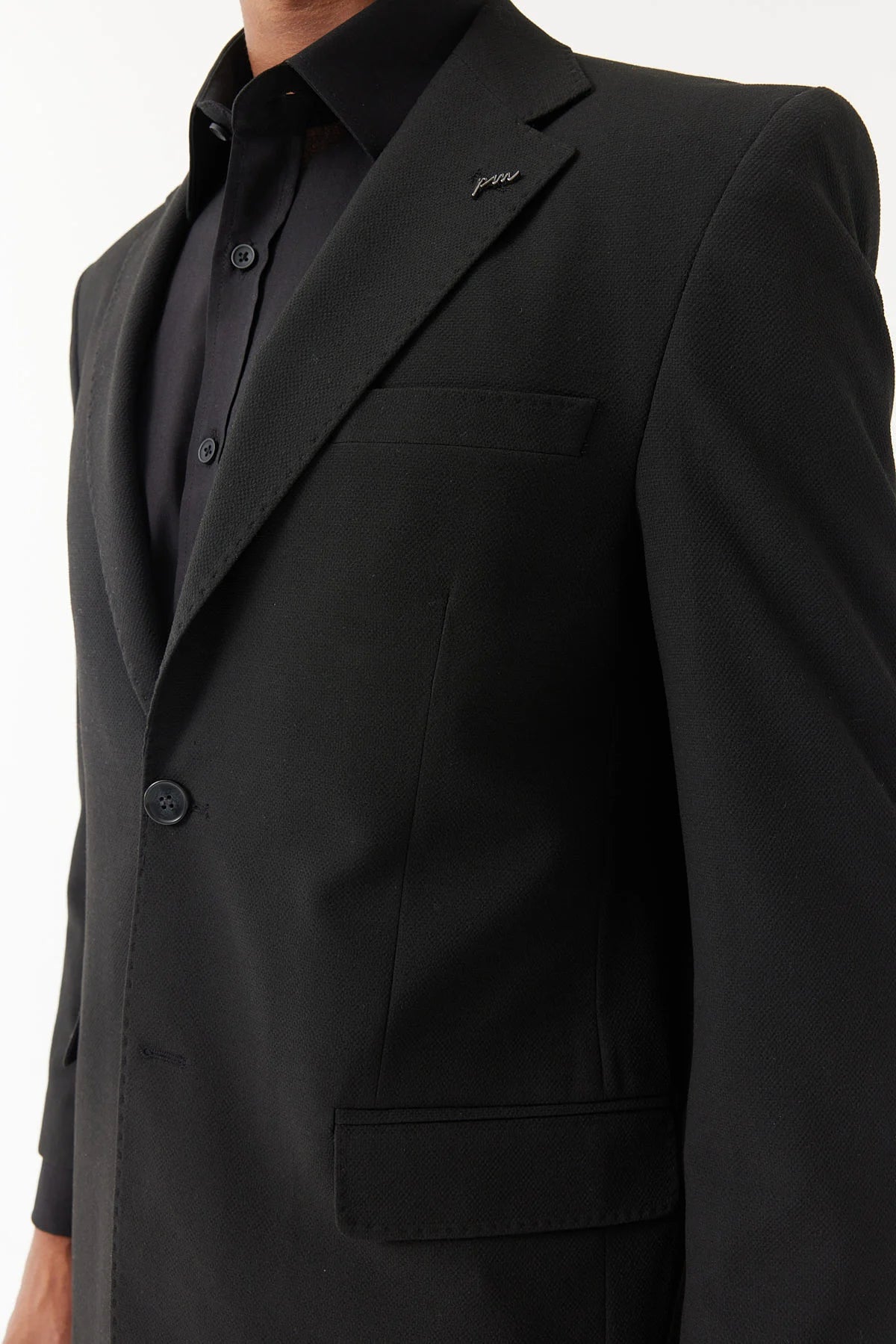 سترة رجالية ذات ياقة أحادية