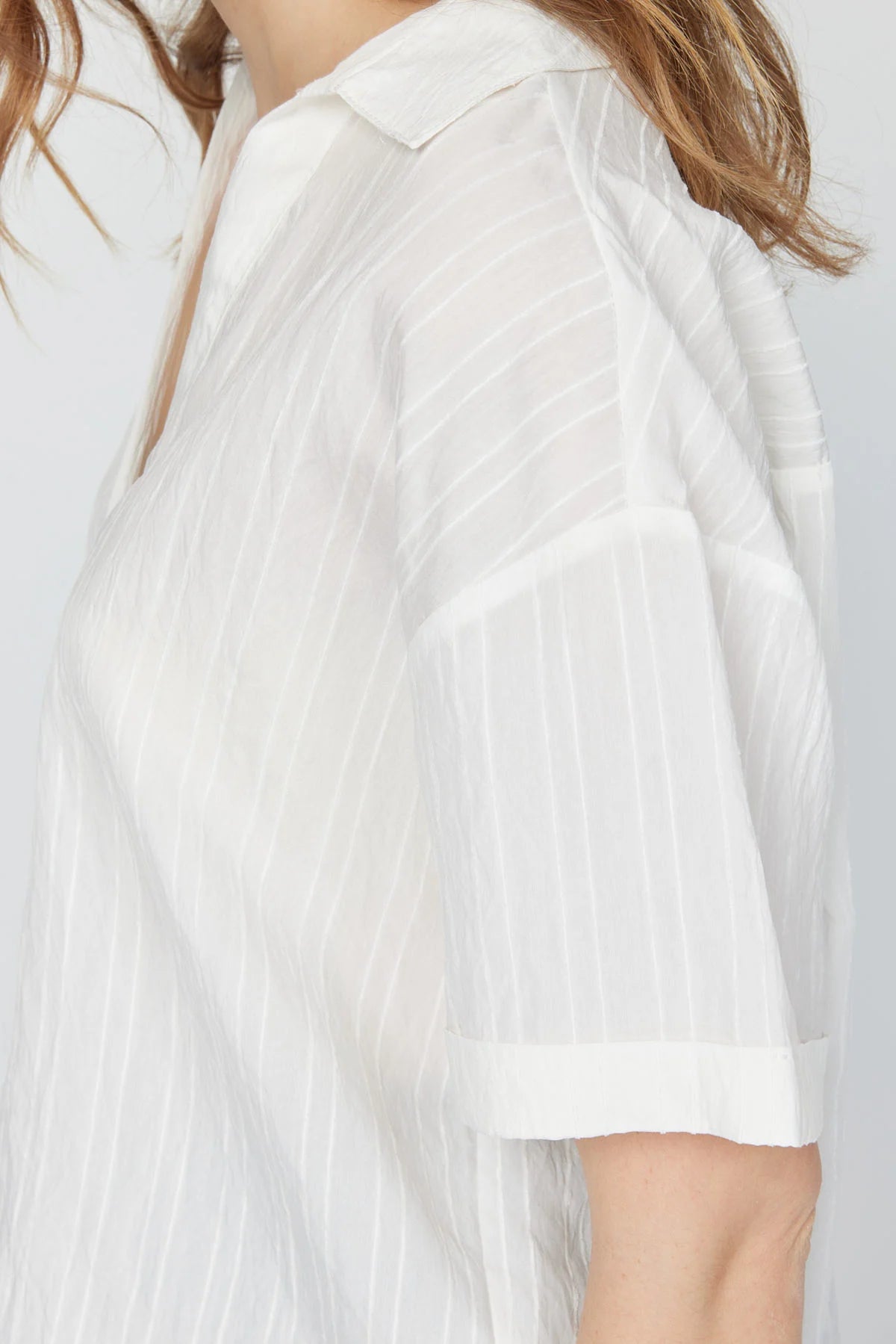 Women's Striped Short Sleeved Shirt