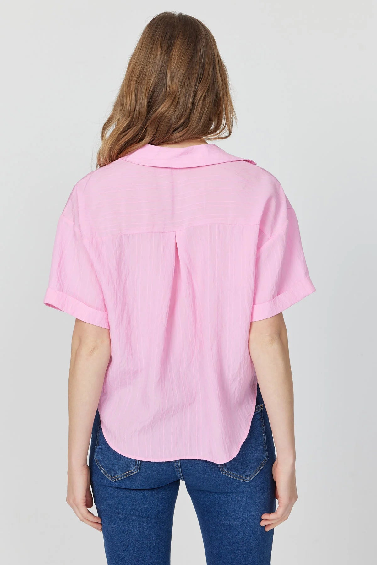 Women's Striped Short Sleeved Shirt